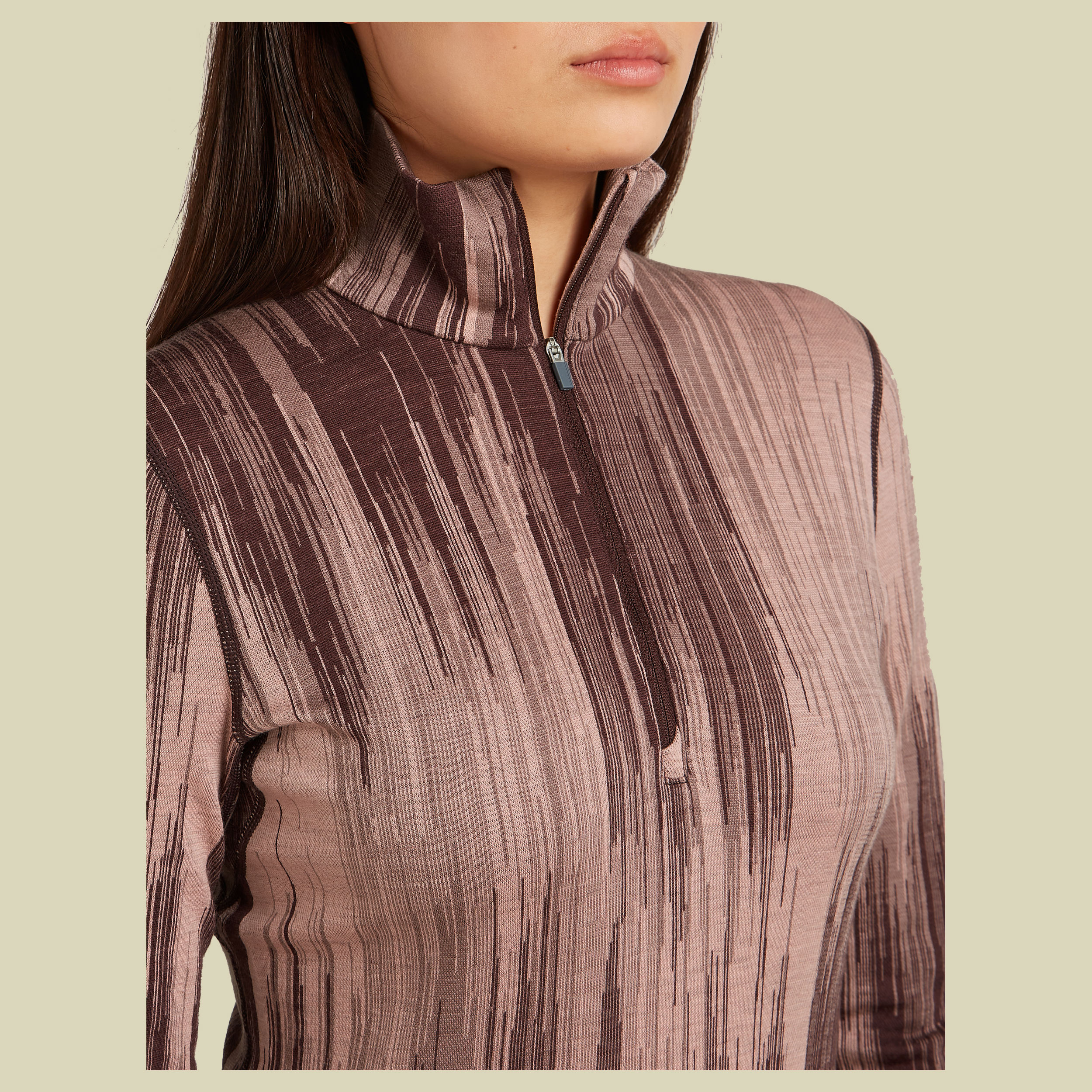 Merino 260 Vertex LS Half Zip Peak AOP Women XL rosa - java/acidpink/summit/blush/J