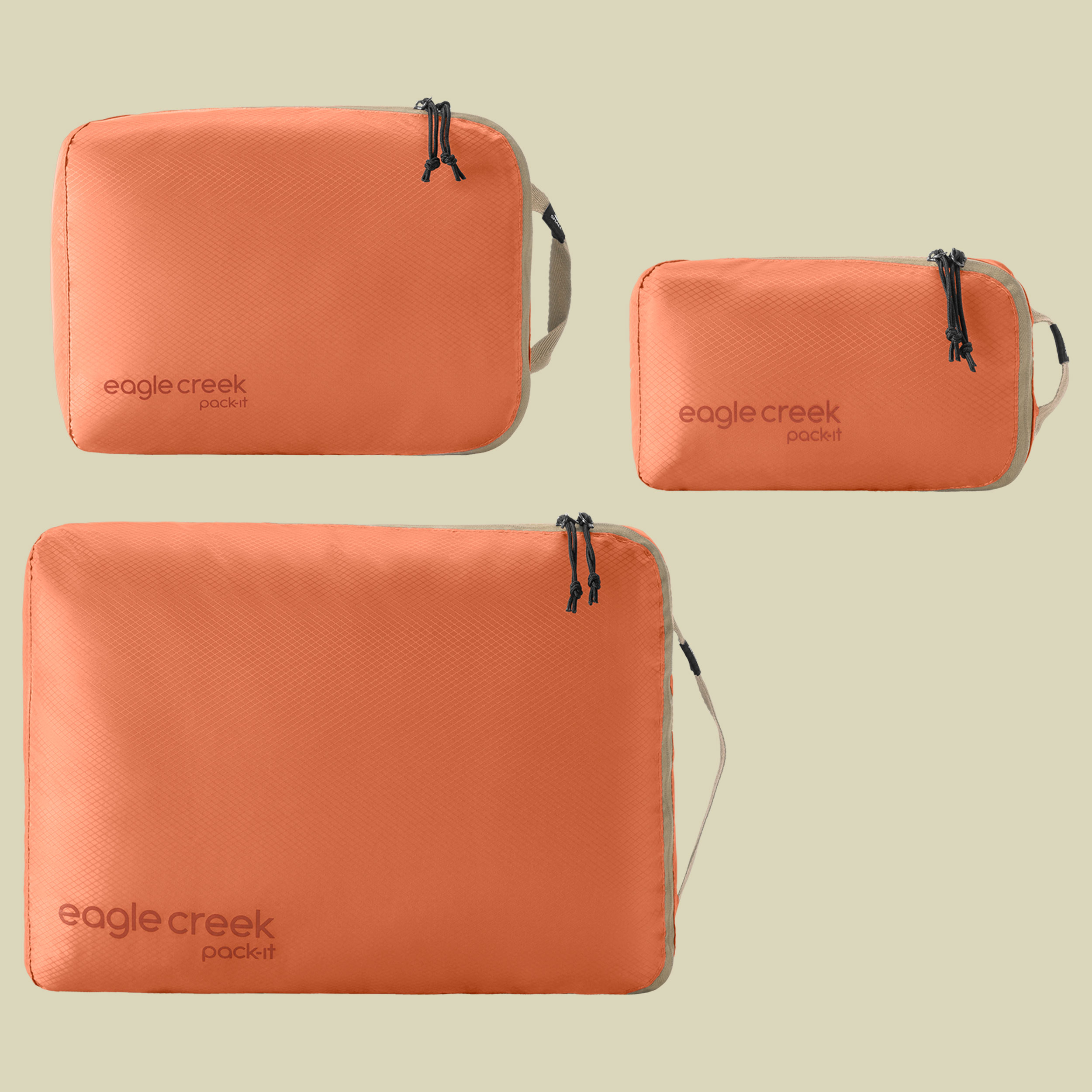 Pack-it Isolate Cube Set XS/S/M Set XS/S/M orange - mandarin