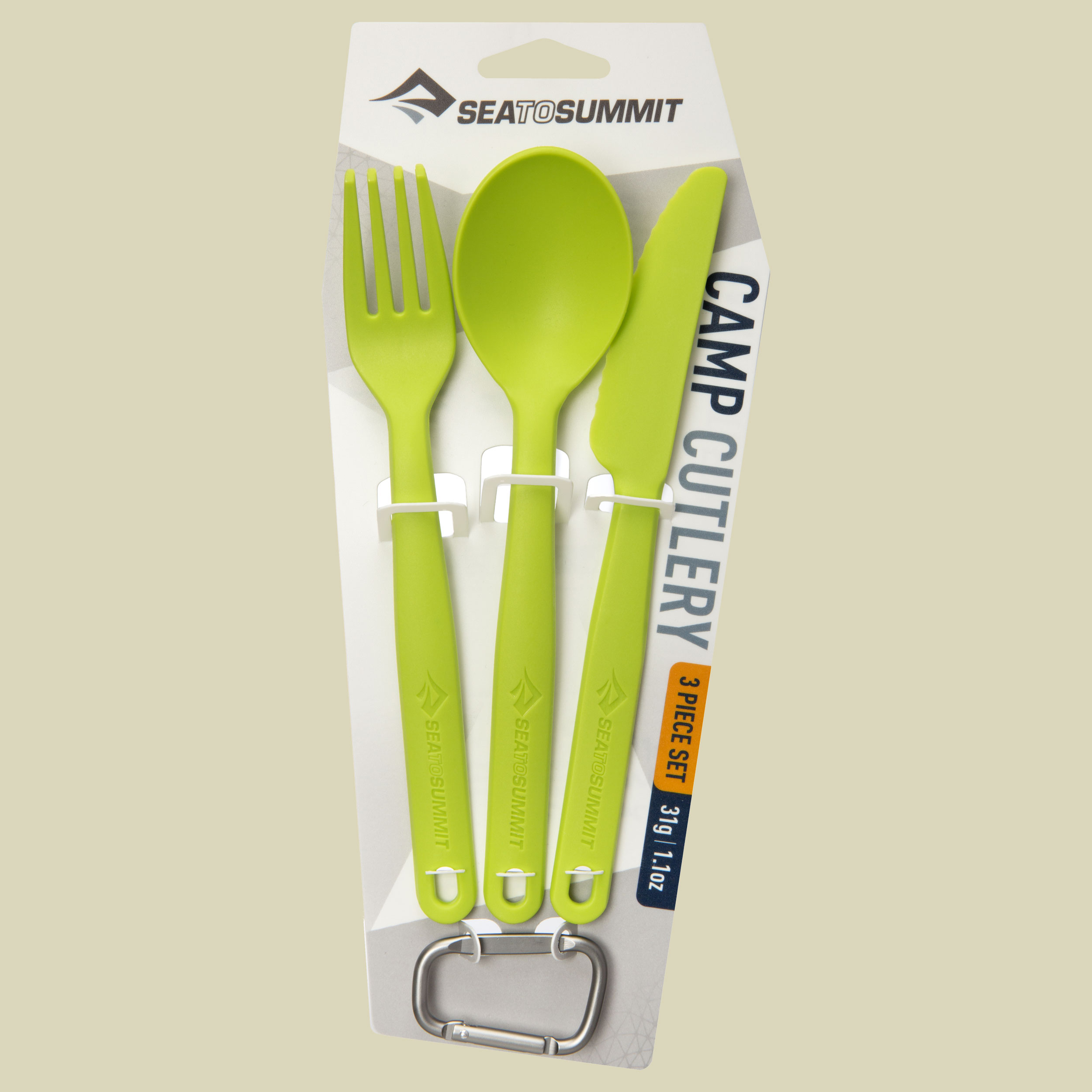 Camp Cutlery 3PC Set Größe 3-teilig Farbe lime