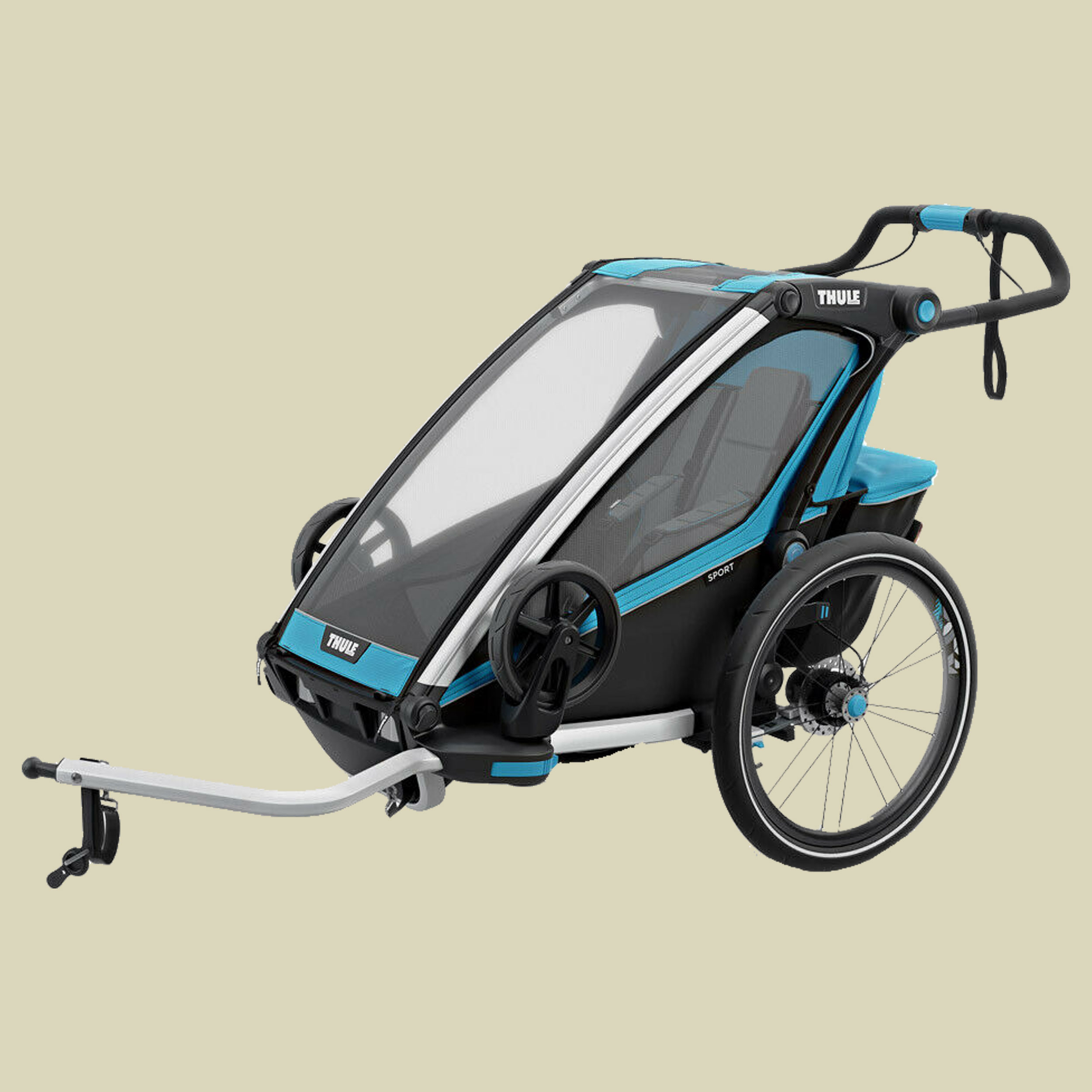 Chariot Sport 1 mit StVZO-Beleuchtung Farbe thule blue/black
