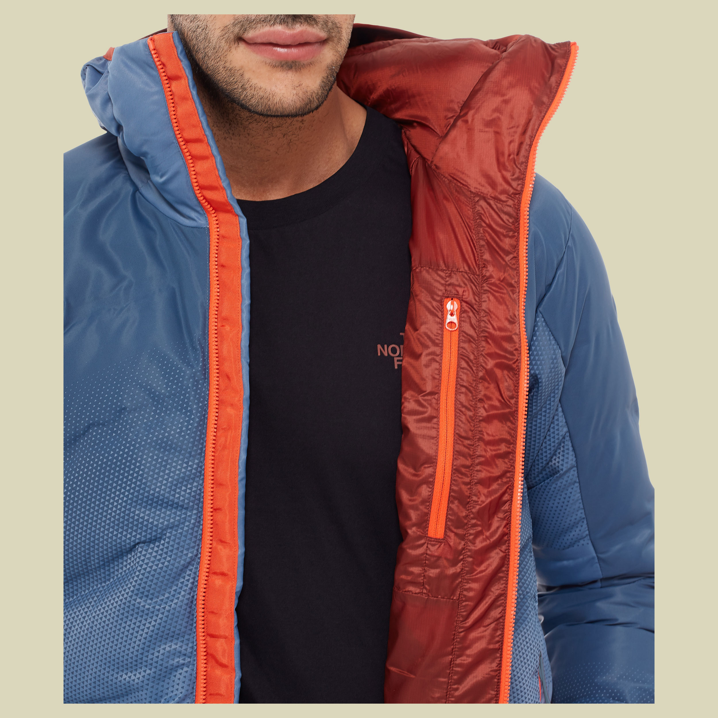 FuseForm Dot Matrix Hooded Down Jacket Men Größe S Farbe Conquer Blue Tri Matrix