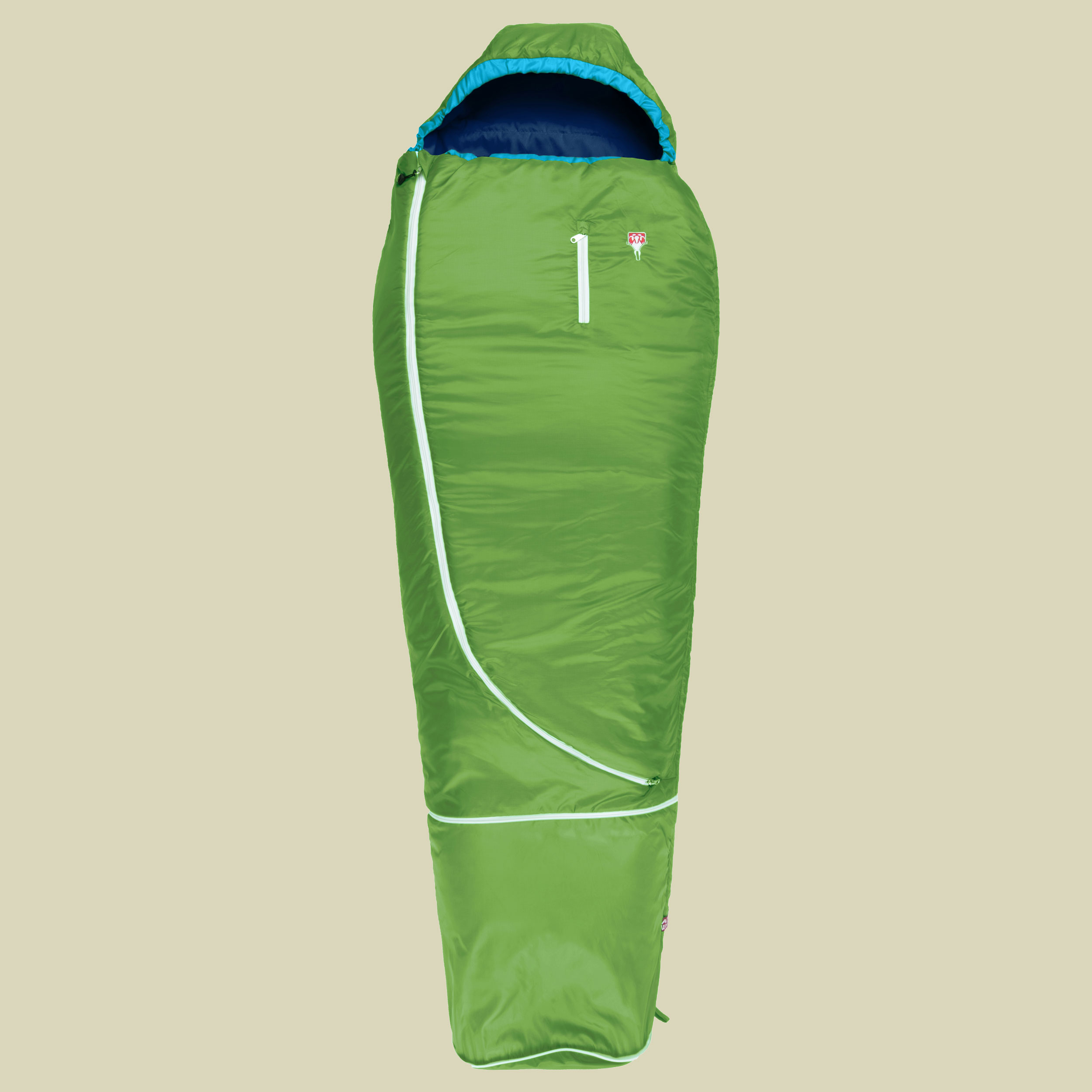 Biopod Wolle Kids World Traveller bis Körpergröße Schlafsack 100-155 cm cm Farbe holly green