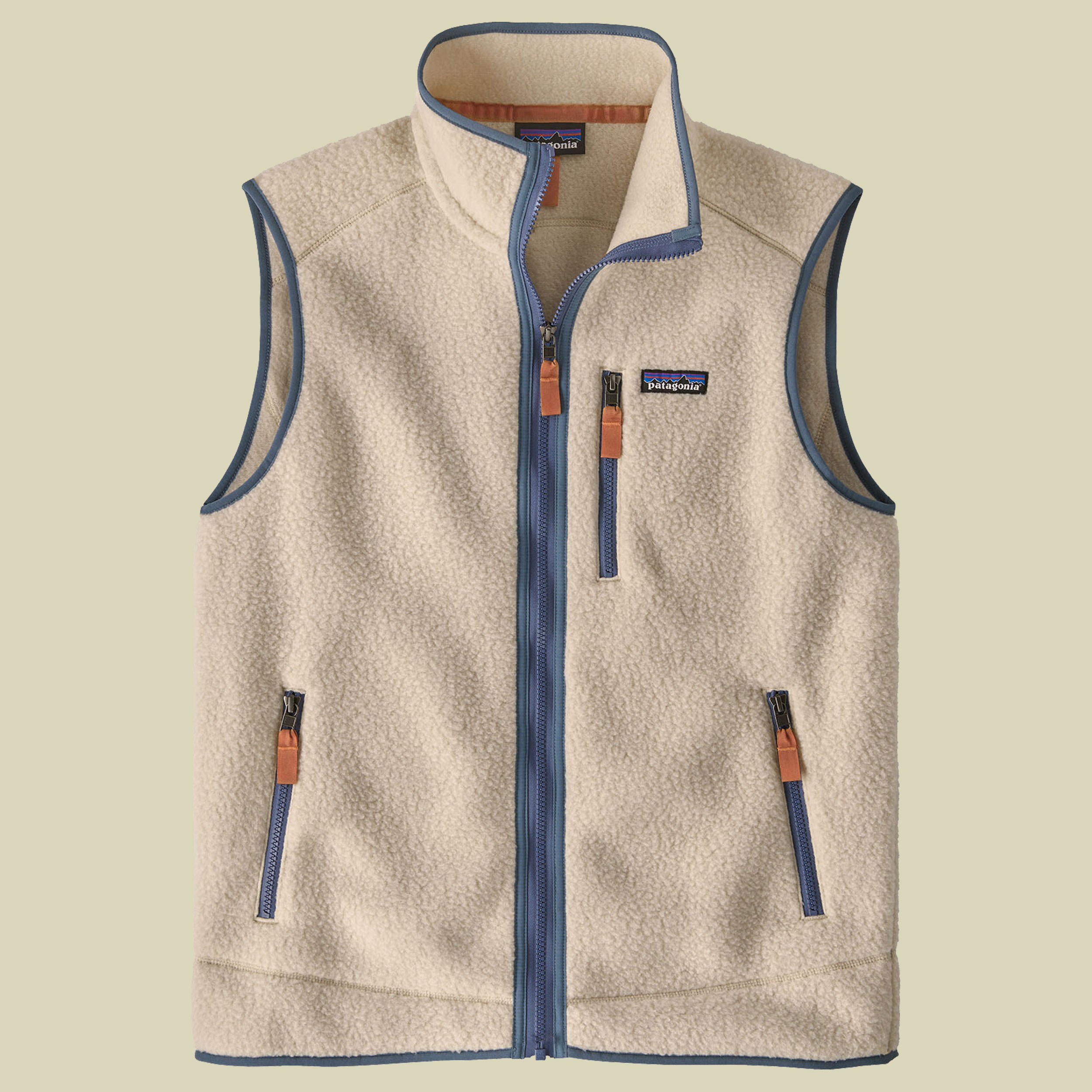 Retro Pile Vest Men beige M - dark natural/utility blue