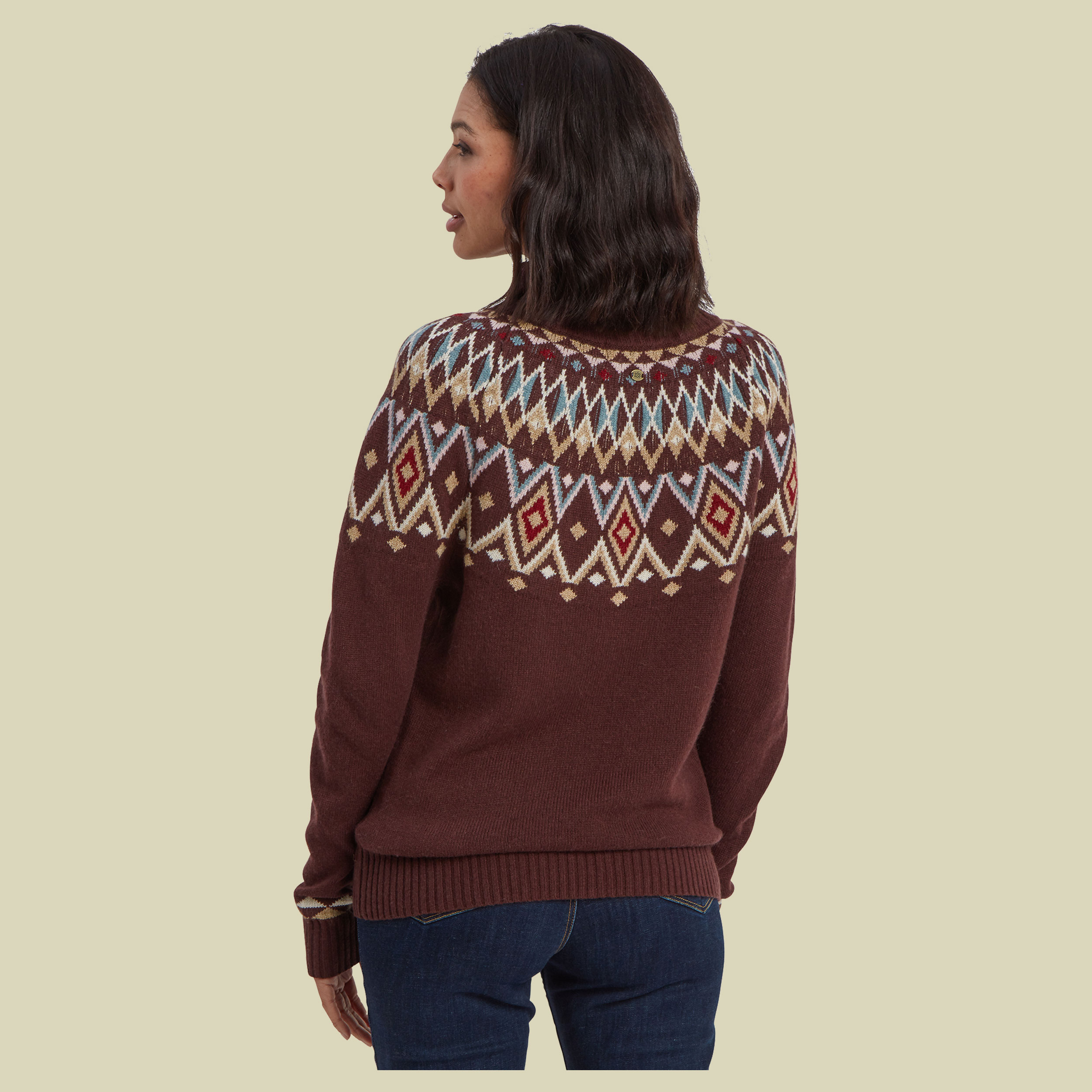 Indu Eco Mock Neck Women rot M - merlot