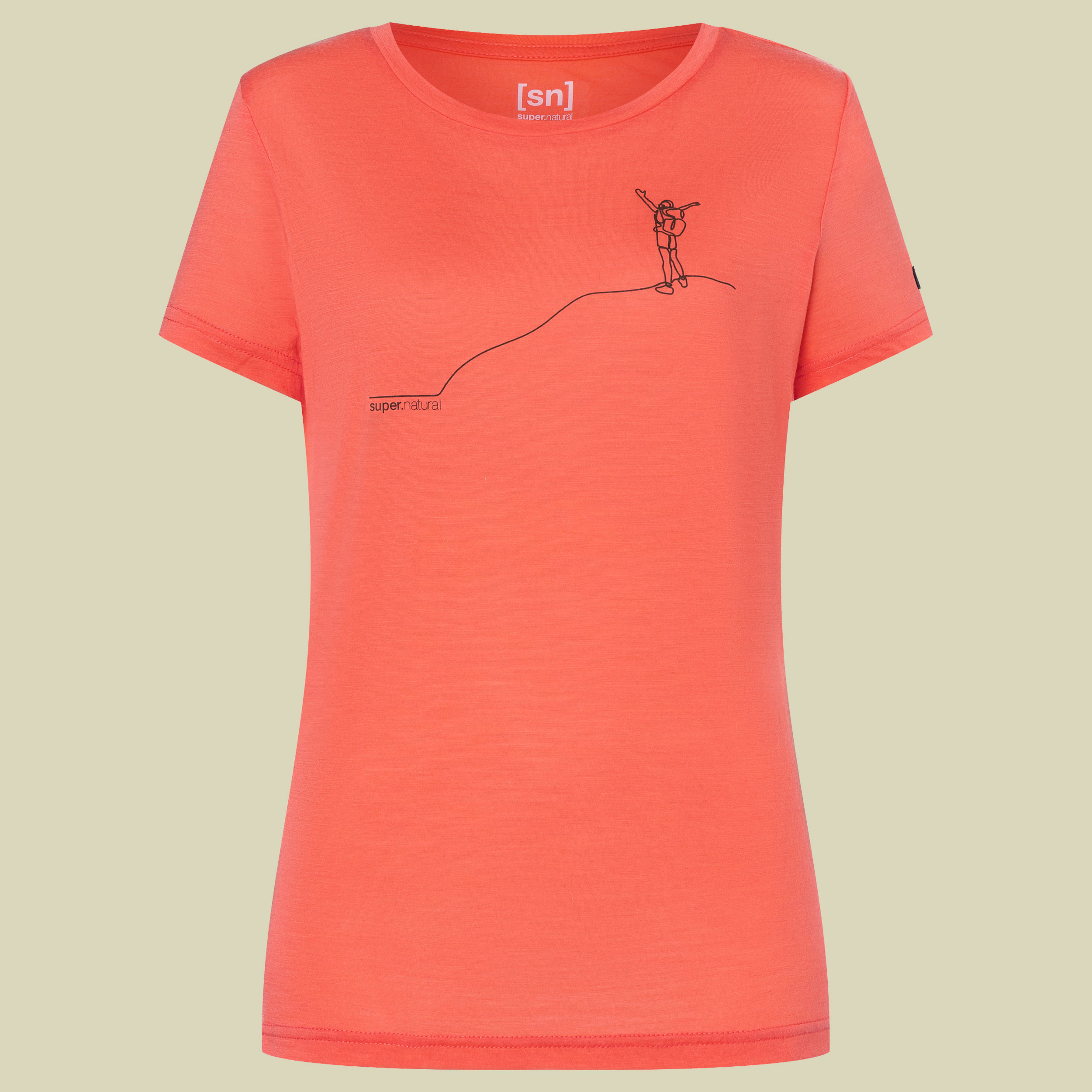 Gipfelglück Tee Women Größe XL Farbe living coral/stone grey