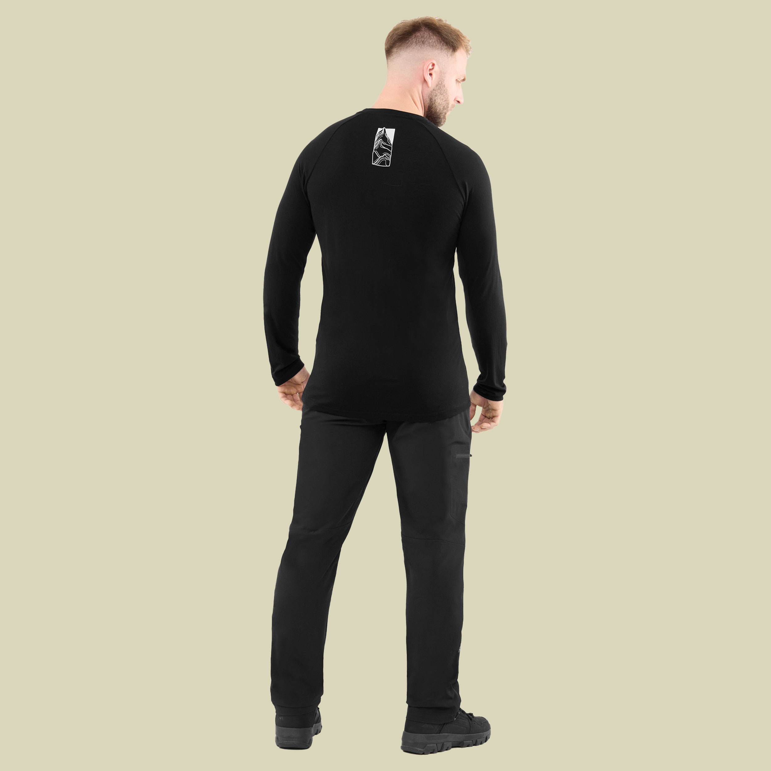 Longsleeve Andali Man XXL schwarz - Farbe black/light grey