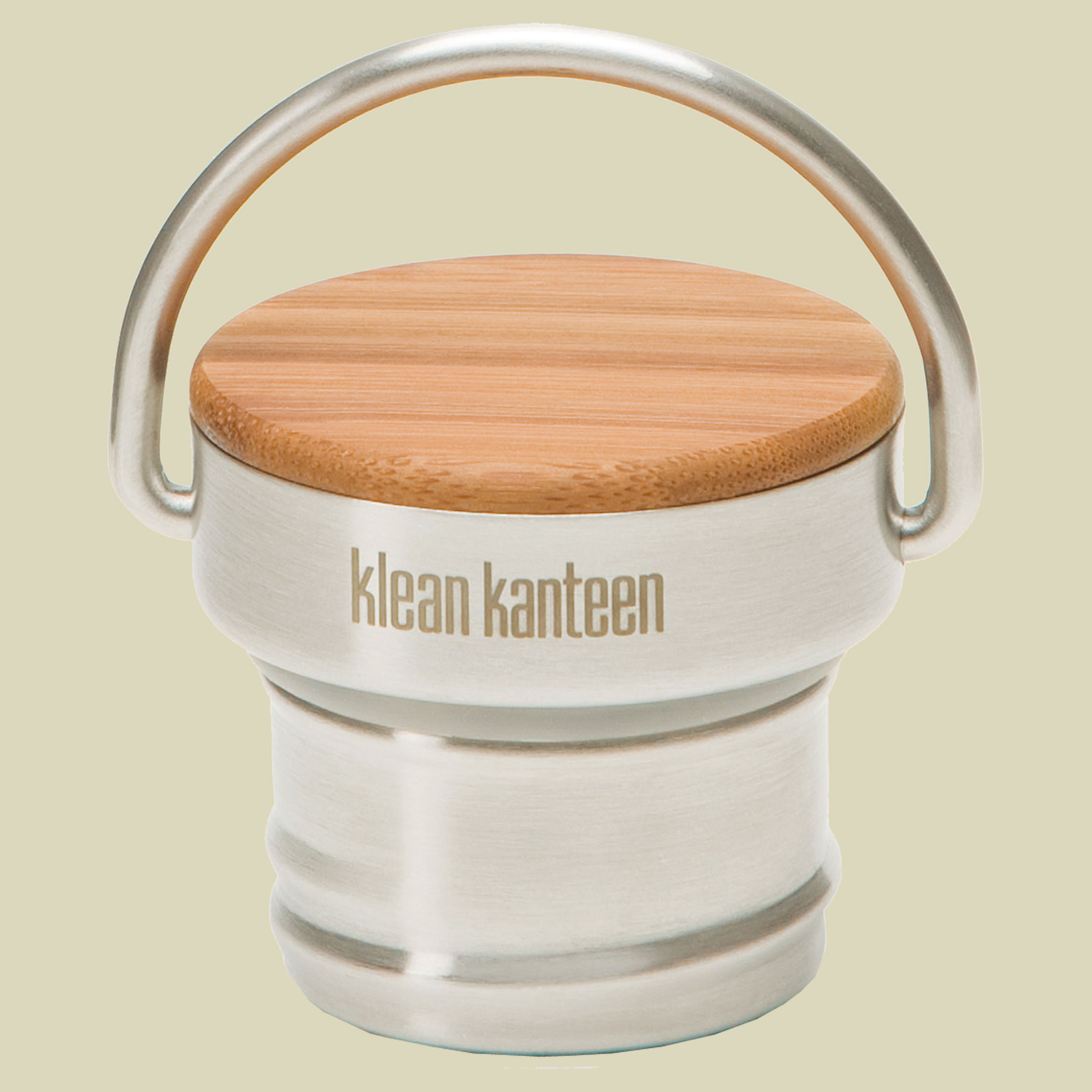 Kanteen® Bambus Deckel für Classic Flaschen Farbe brushed stainless