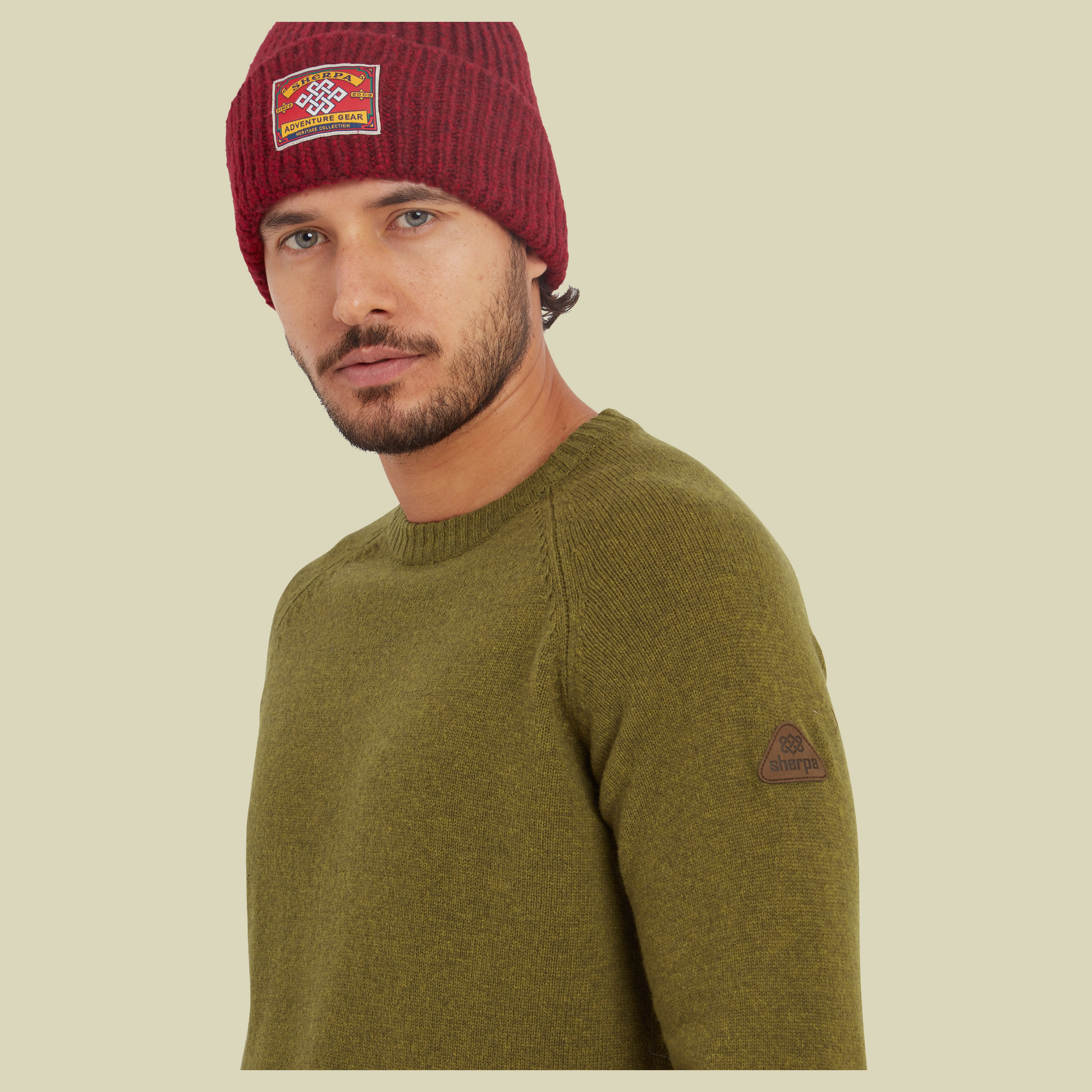 Kangtega Crew Sweater Men braun XL - Farbe moss