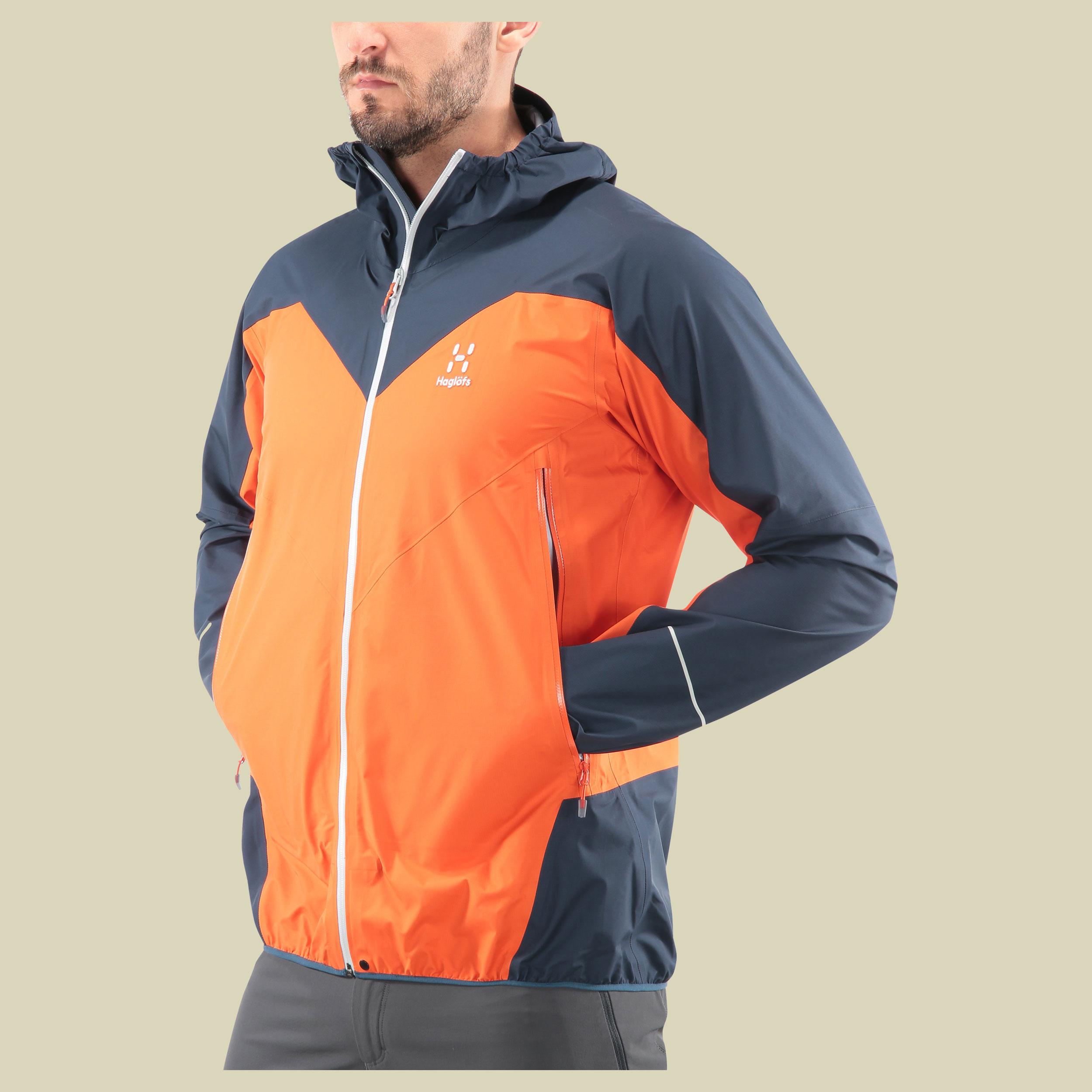 L.I.M. Comp Jacket Men Größe M Farbe cayenne/tarn blue