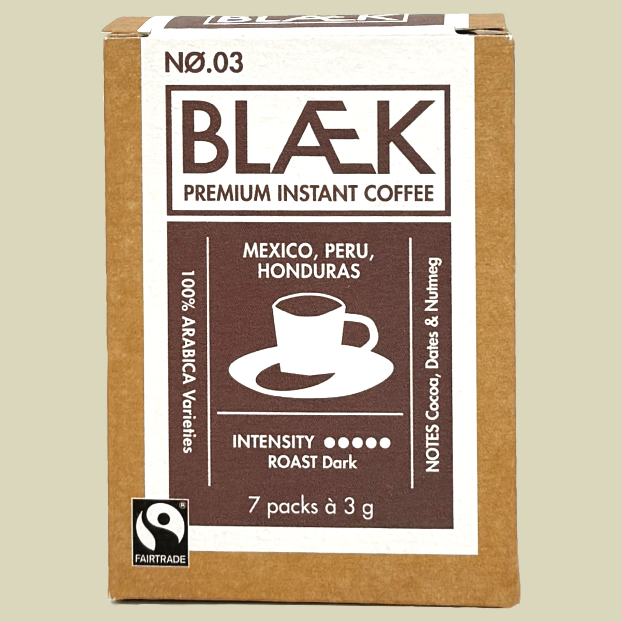 Instant Kaffee No. 3 Dark Roast Box (7packs)