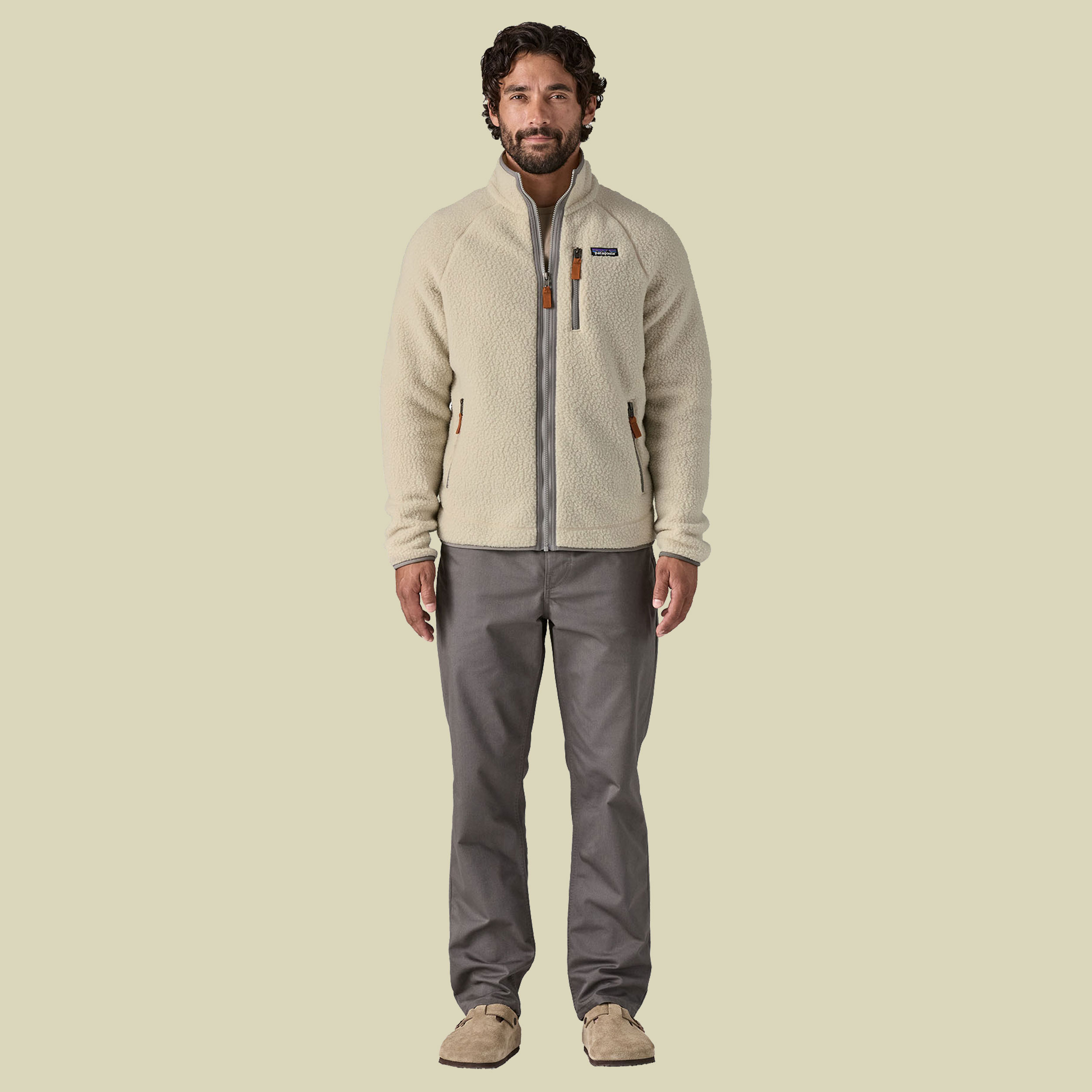 Retro Pile Jacket Men beige XL - pelican