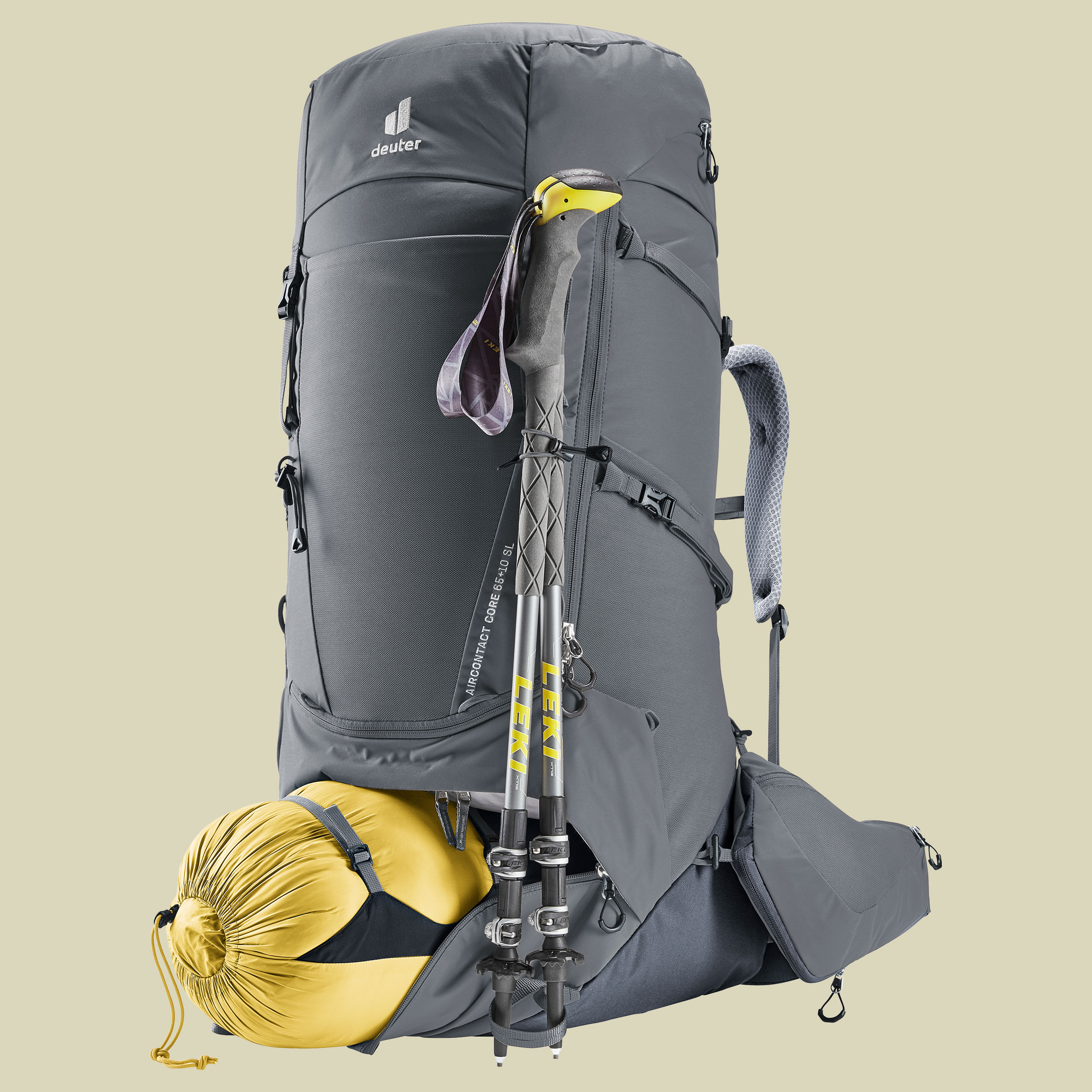 Aircontact Core 65+10 SL Women grau 65 L + 10 L - Farbe graphite-black