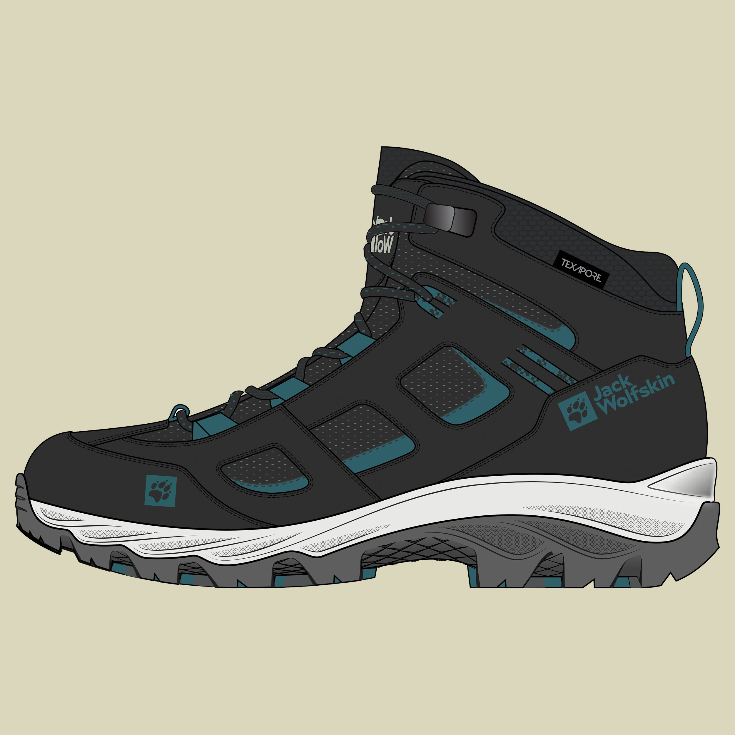 Vojo Texapore Mid Kids Größe 33 Farbe phantom