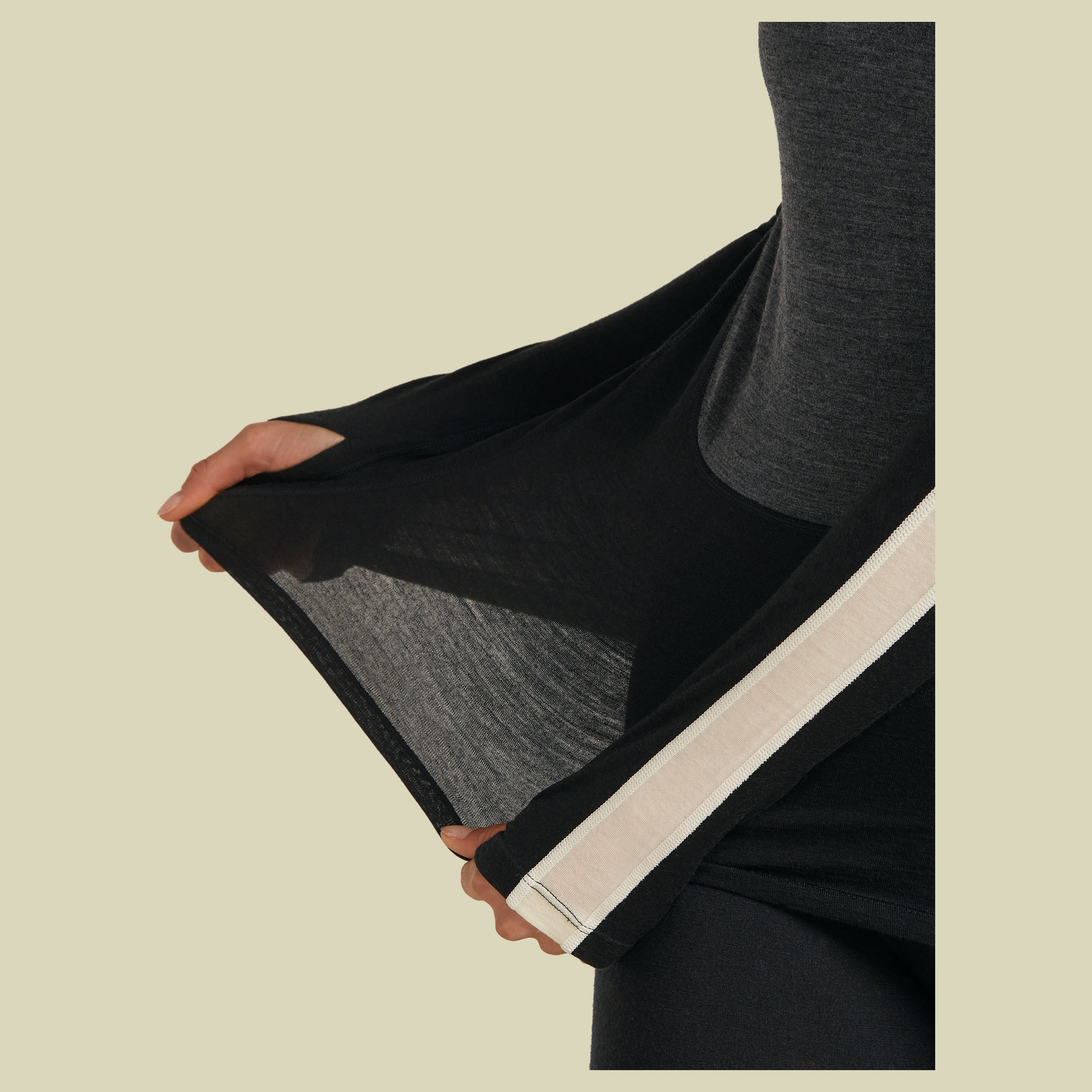 Merino 200 Oasis+ LS High Neck Women Merino 200 Oasis+ LS High Neck Women XL grau - black/jet hthr/undyed/CB