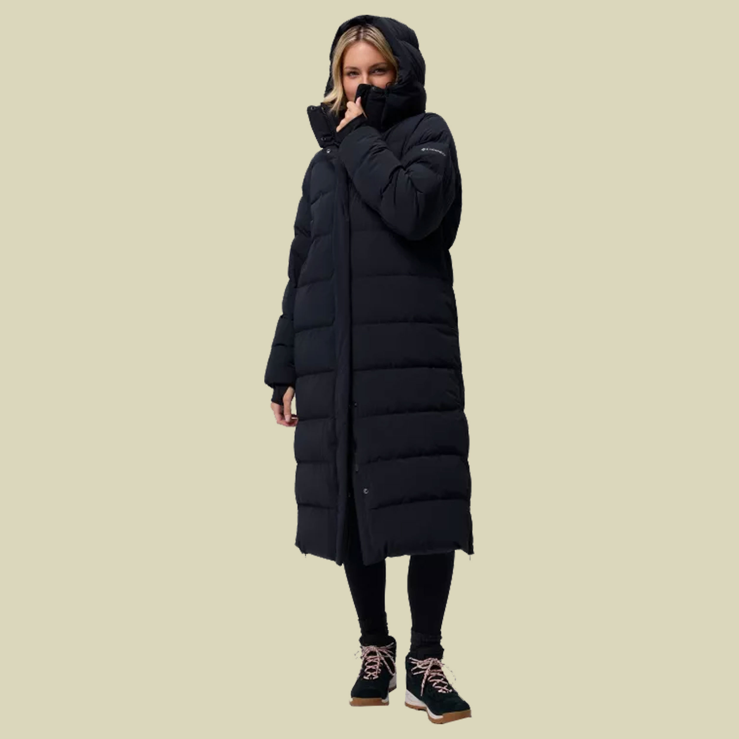 Amaze Puff Long Hooded Jacket Women XS schwarz - Farbe black