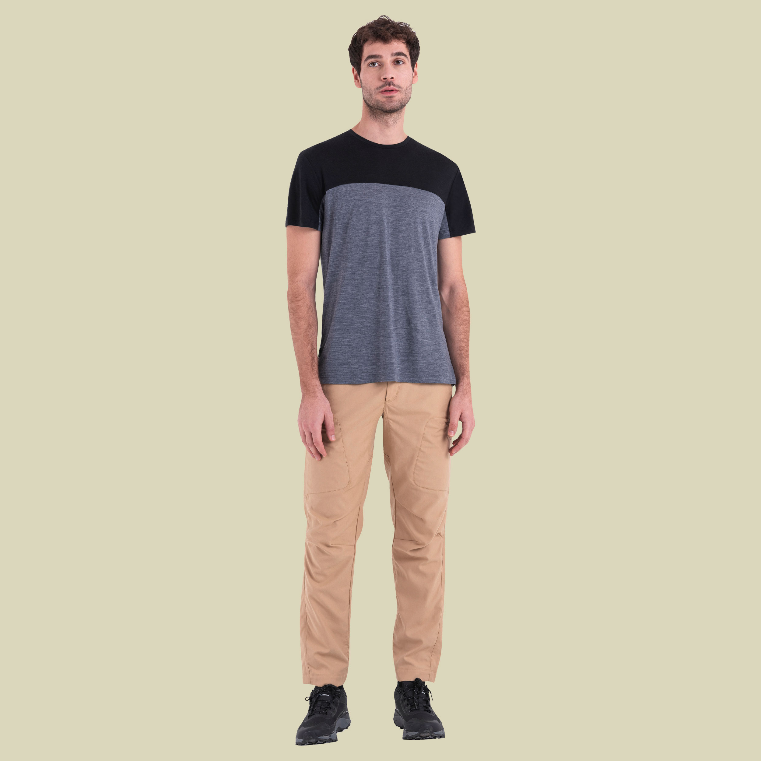 Merino 125 Cool-Lite Sphere III SS Tee Colour Block Men L grau - graphite HTHR/black/CB