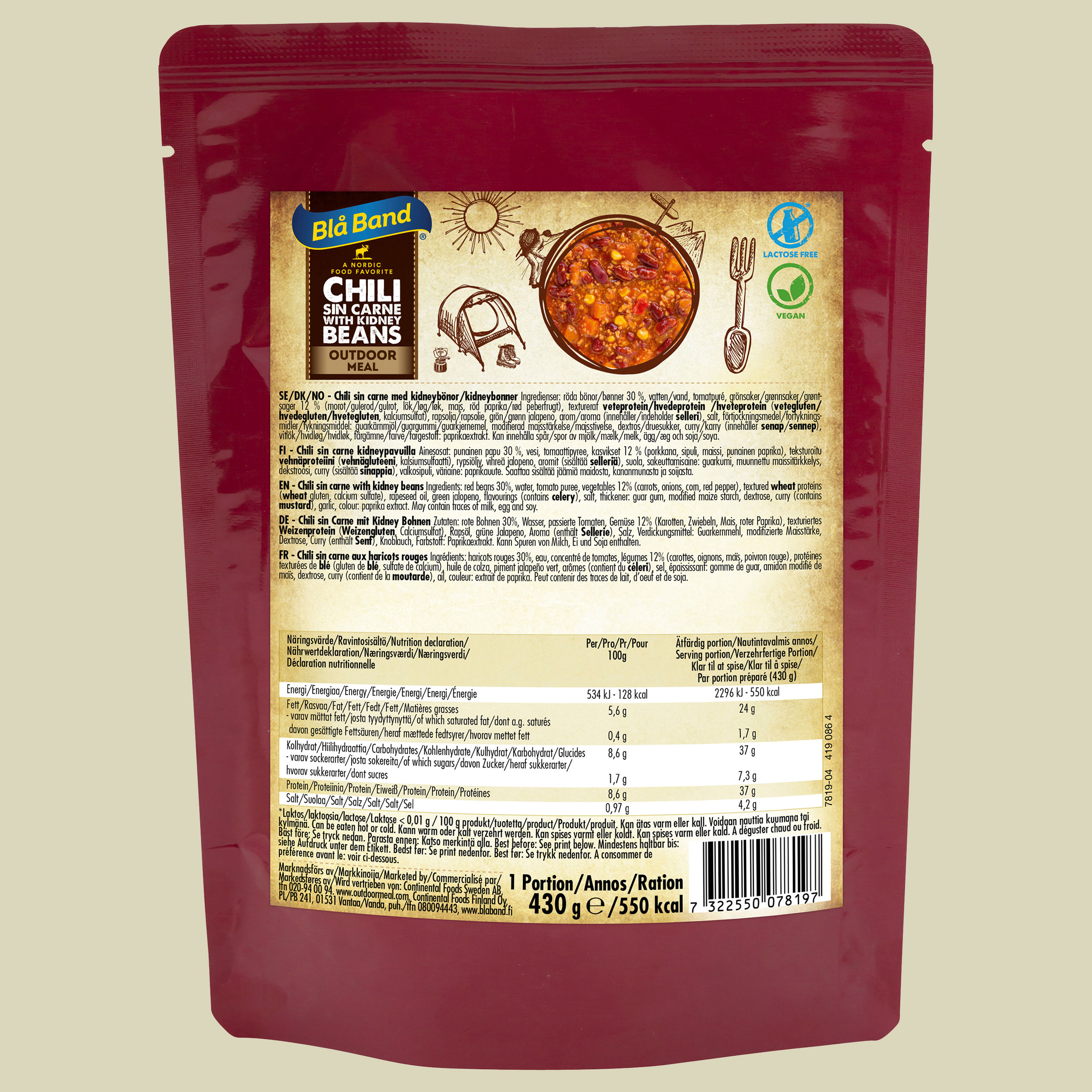 Chili sin Carne w. Kidney Beans (Wet P.) 430g