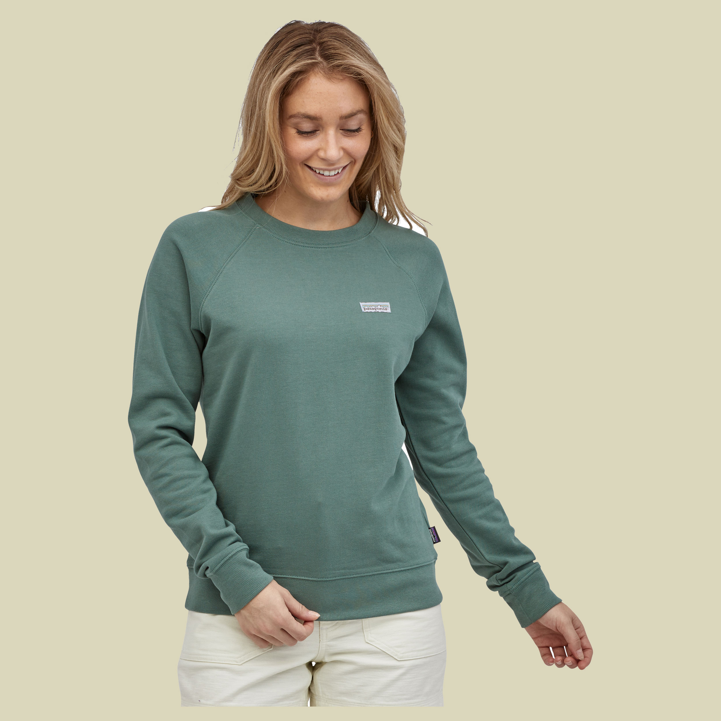 Pastel P-6 Label Organic Crew Sweatshirt Women Größe M  Farbe regen green