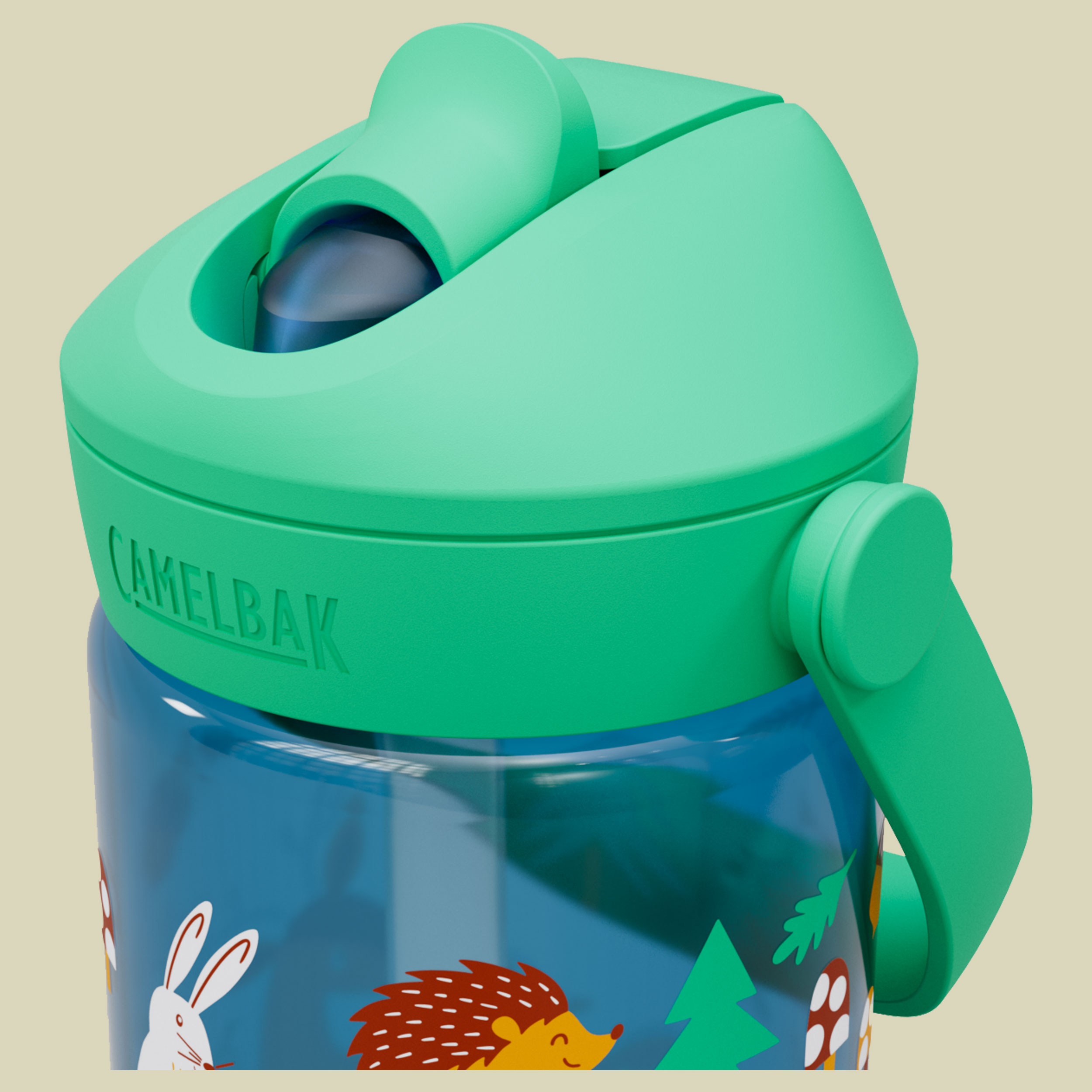 Thrive Flip Straw Kids 0,4 L mehrfarbig grün - friendly forest