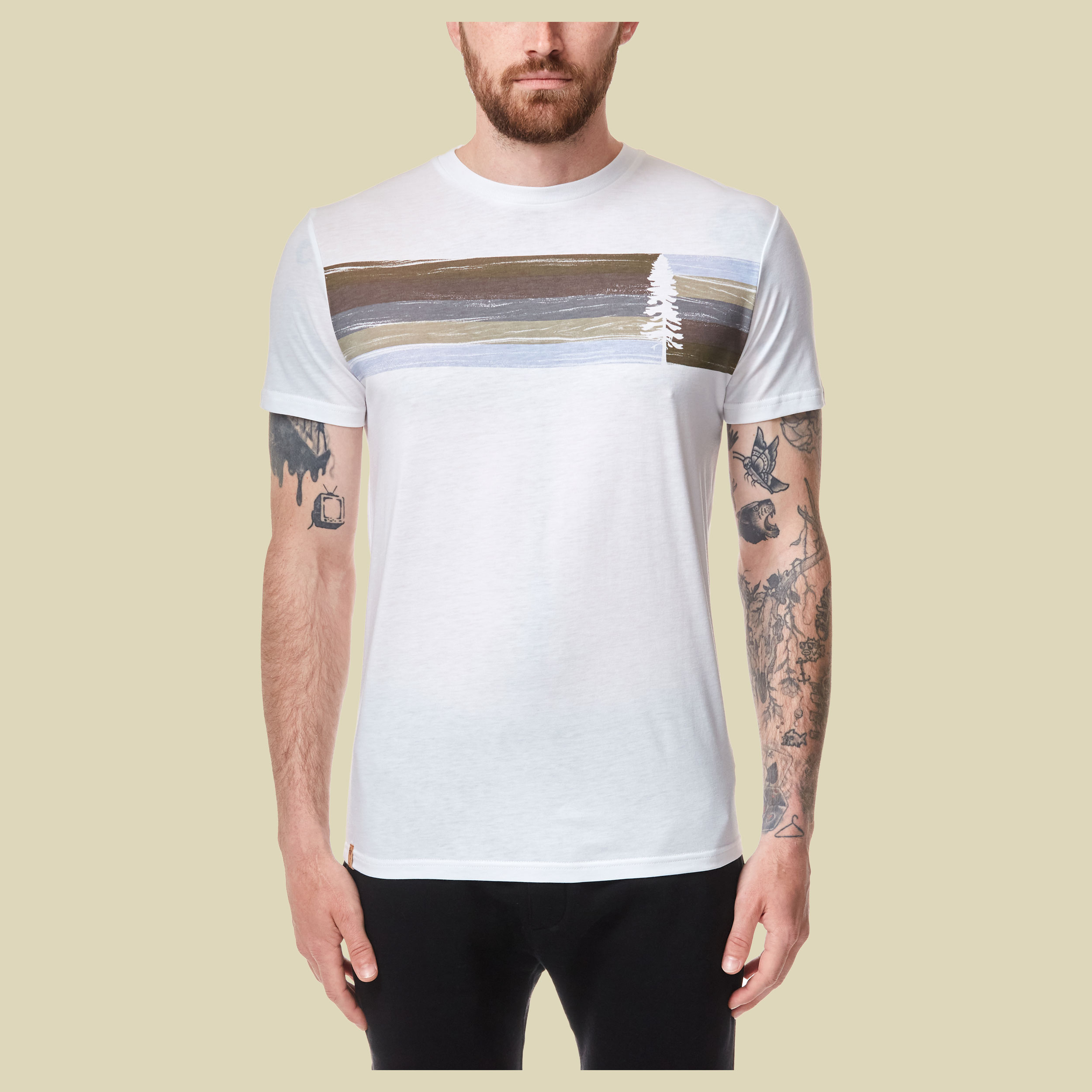 Spruce Stripe T-Shirt Men Größe L  Farbe white