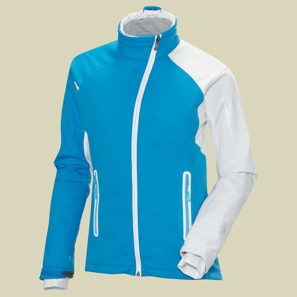 Active III Softshell Jacket W Größe L process blau / weiß