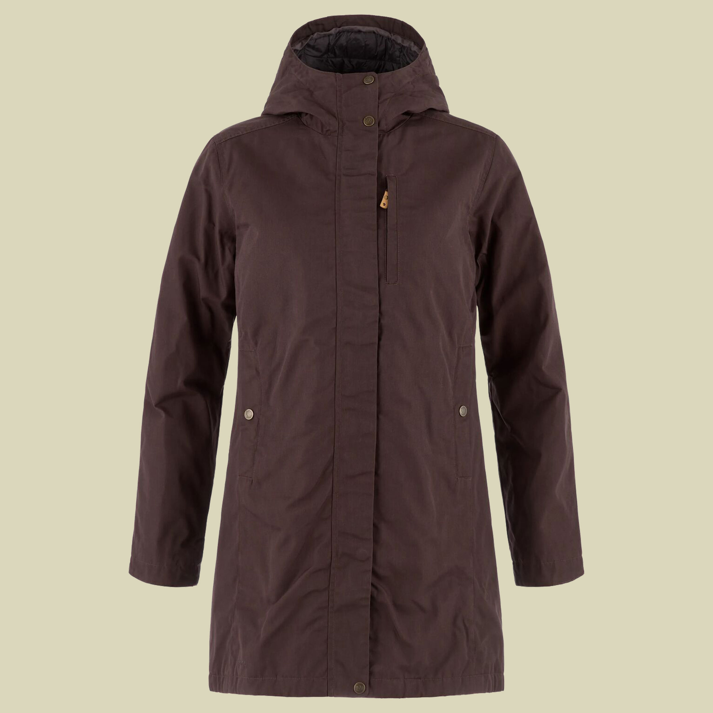 Kiruna Padded Parka Women braun L - black oak