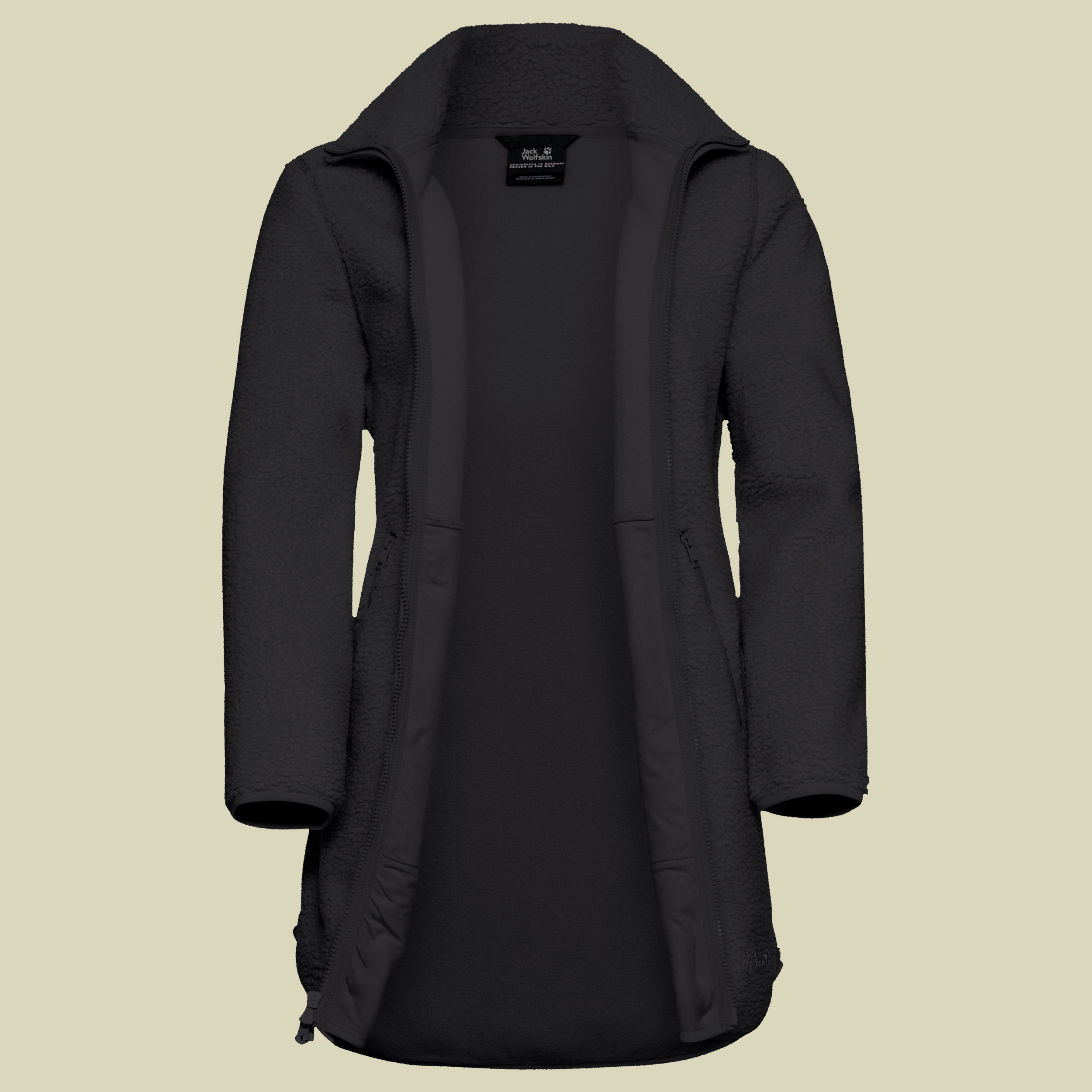High Curl Coat Women XXL schwarz - black