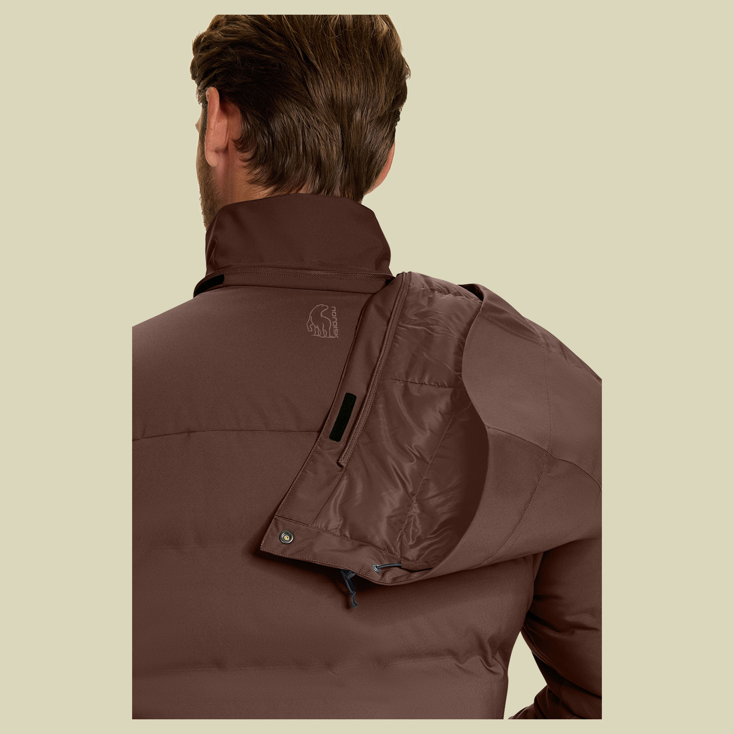 Akkarvik Bonded Down Jacket Men braun1 XL - rocky road