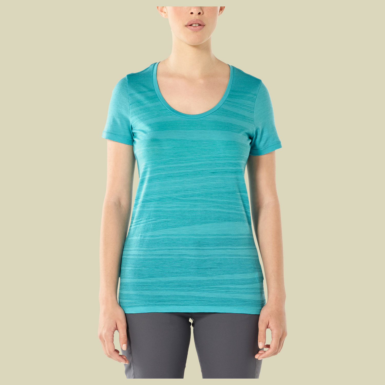 Tech Lite SS Scoop Graphic Collection Women Größe XL Farbe 1000 lines lagoon