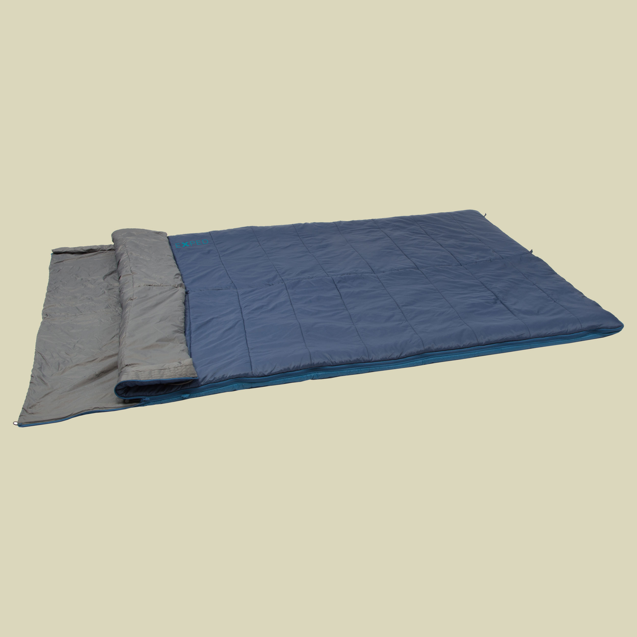 MegaSleep Duo 25 M Maße: 160 cm x  200 cm Farbe: blue/grey
