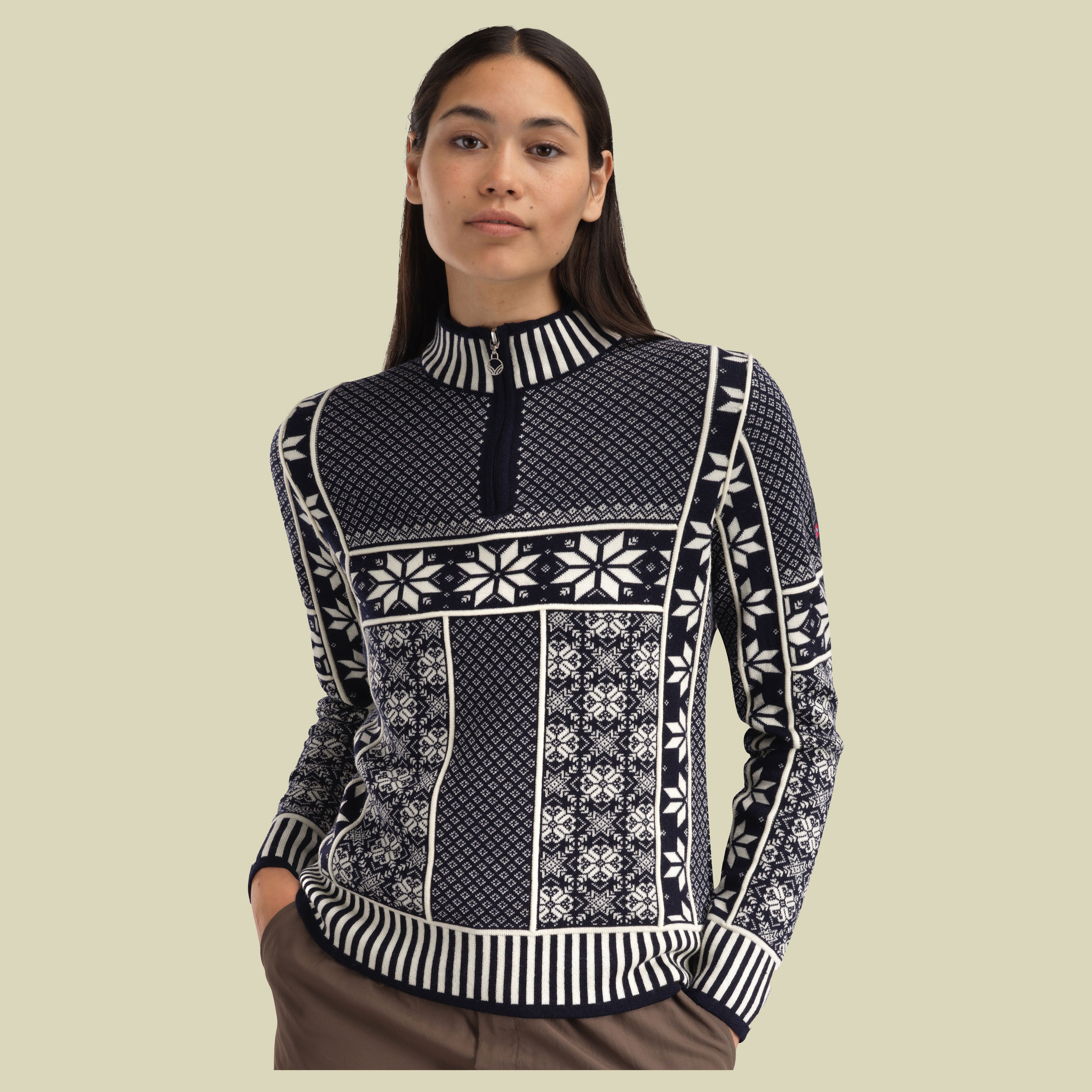Vardasen Fem. Sweater Women S blau - marine offwhite