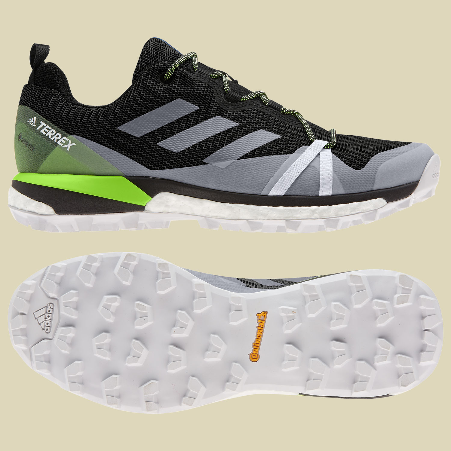 Terrex Skychaser LT GTX Men Größe UK 10 Farbe core black/dash grey/signal green