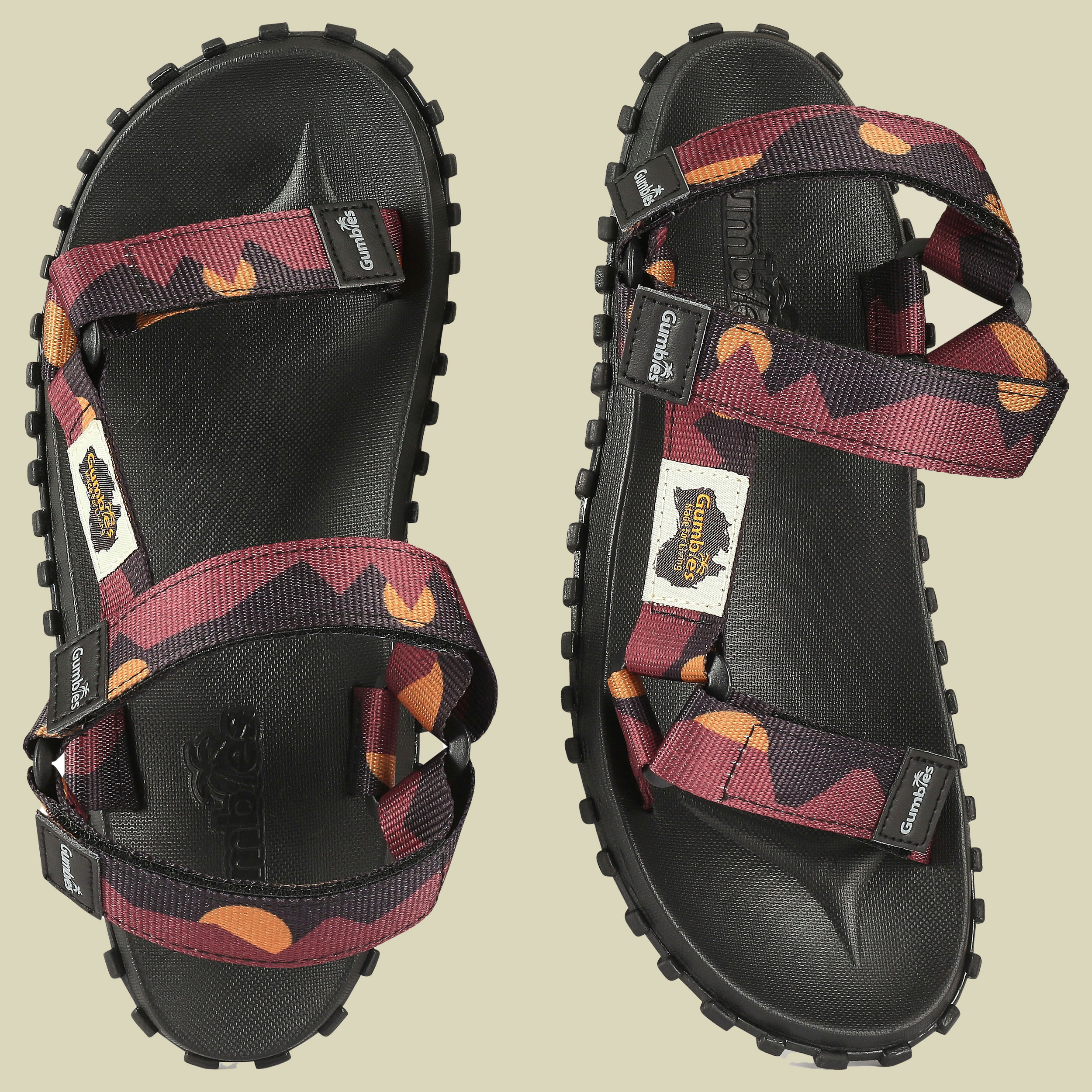 Scrambler mehrfarbig 45 - Farbe burgundy-orange