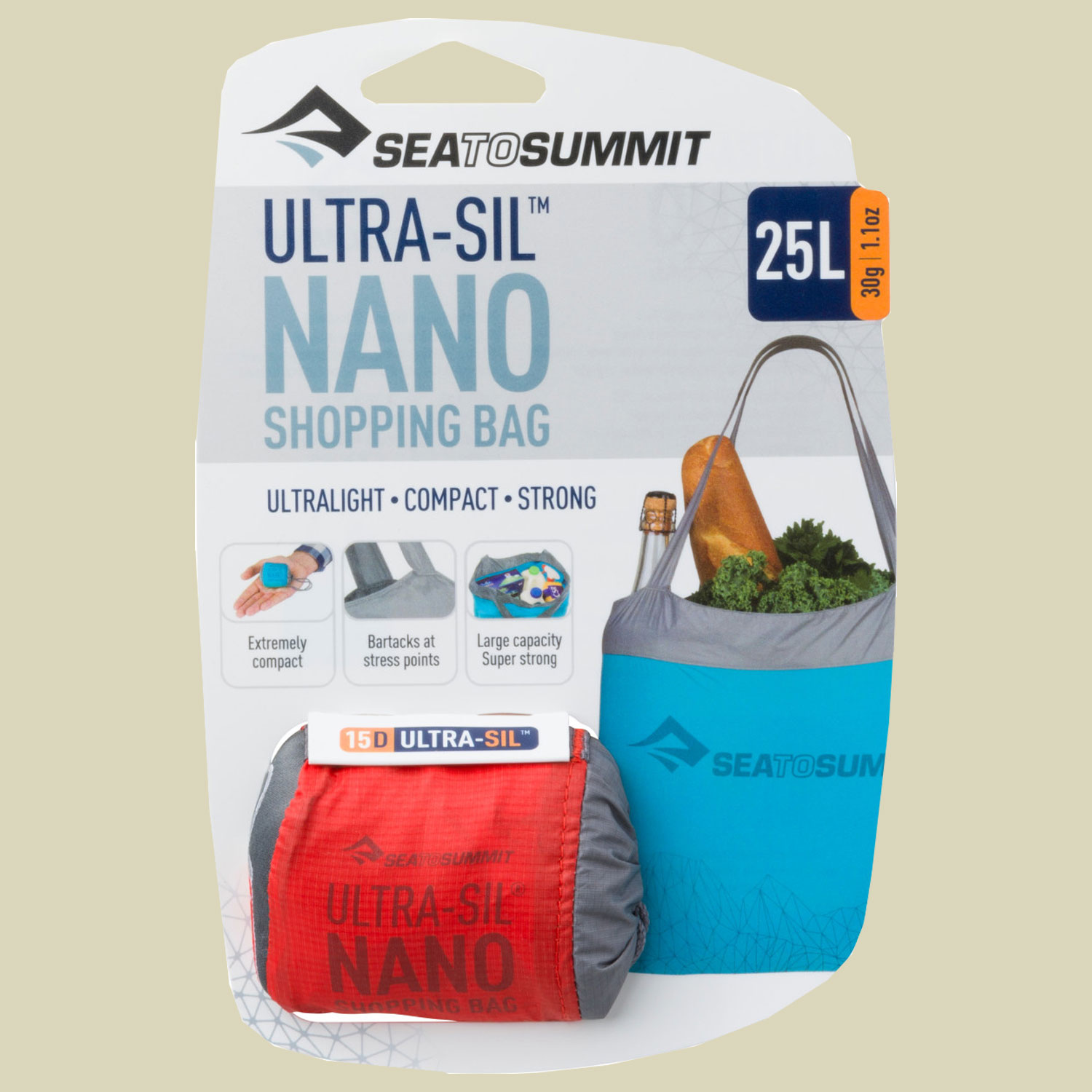 Ultra-Sil Nano Shopping Bag Größe one size Farbe red