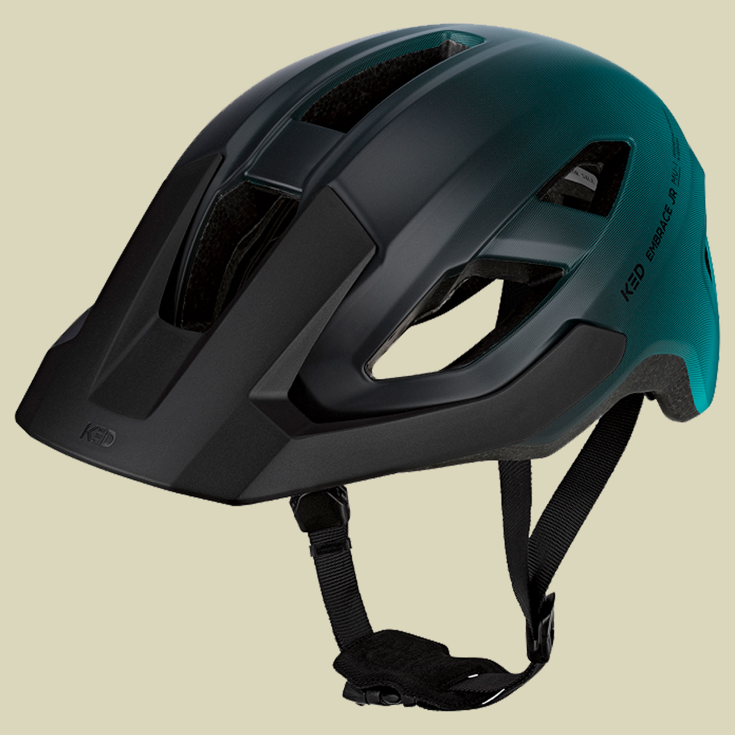 Embrace Jr. MU-1 blau -  SM (52-58 cm) schwarz - Farbe teal black matt