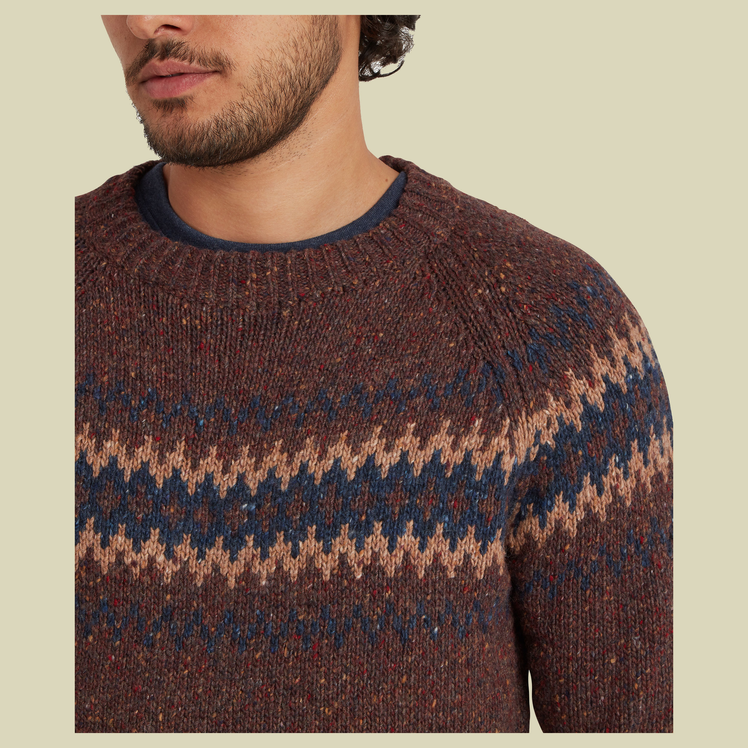 Dumji Crew Sweater Men braun3 XL - Farbe bark