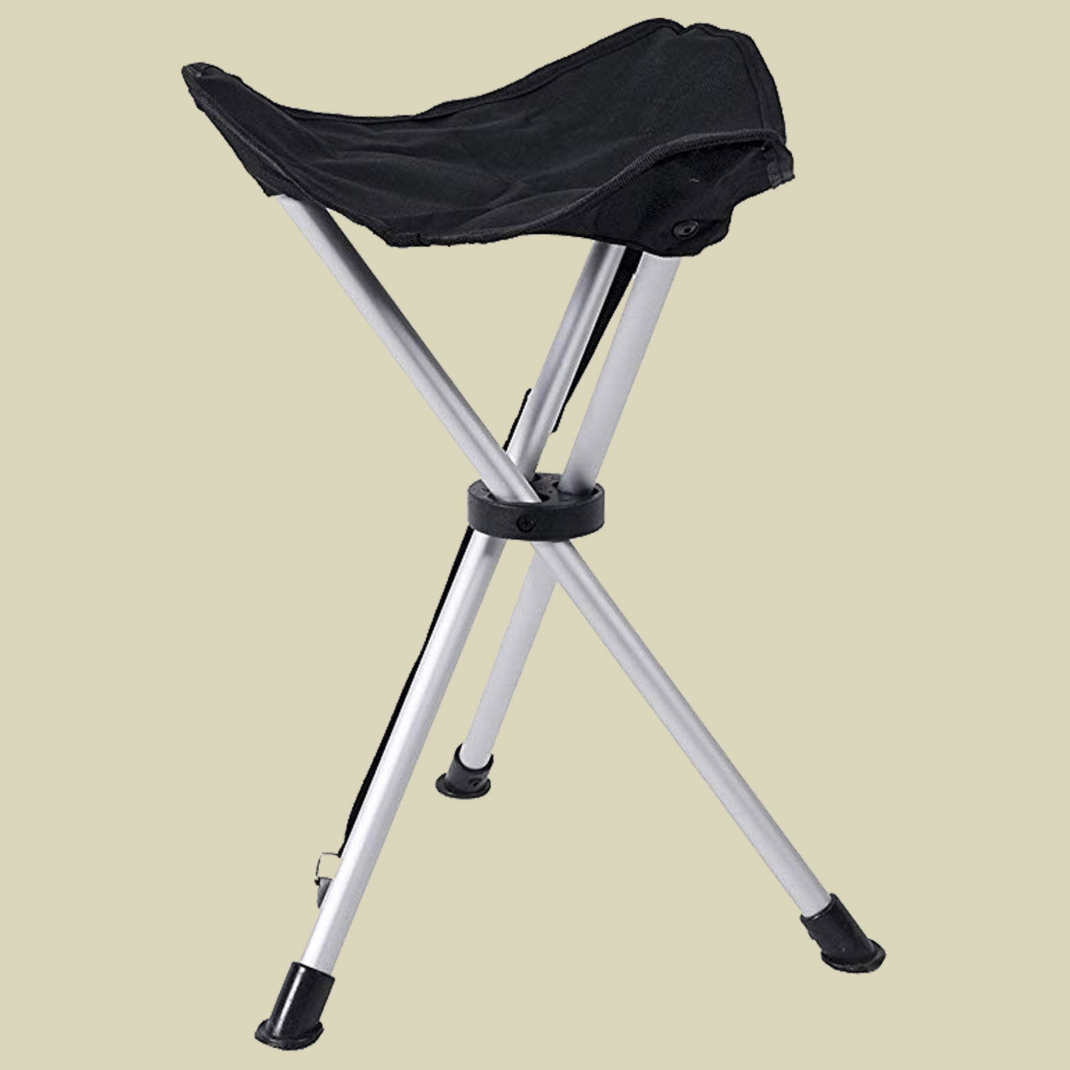 Dreibeinhocker Travelchair Sandwich Sitzhöhe 47 cm Sitzfläche schwarz