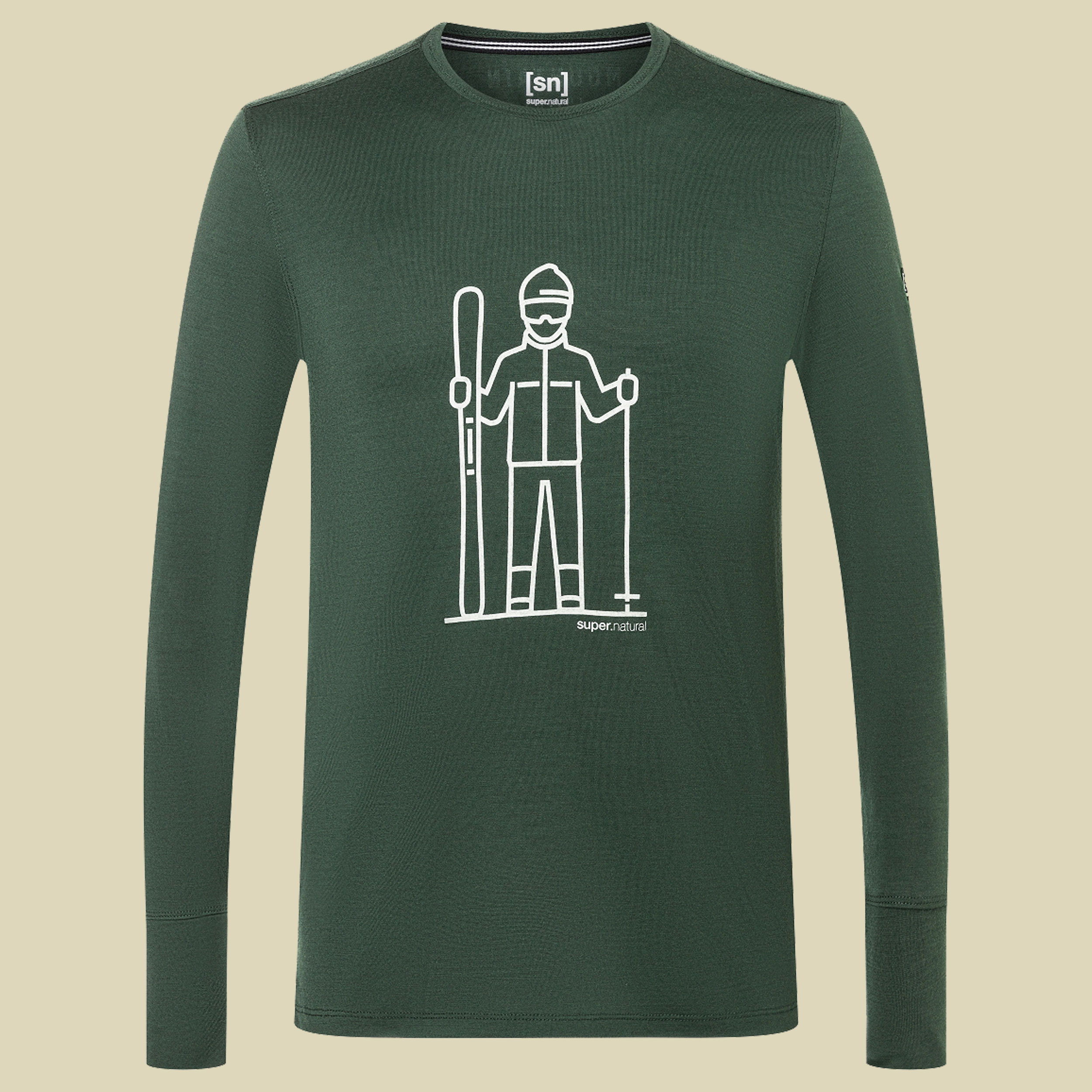 Skieur LS Men Größe L  Farbe deep forest/feather grey