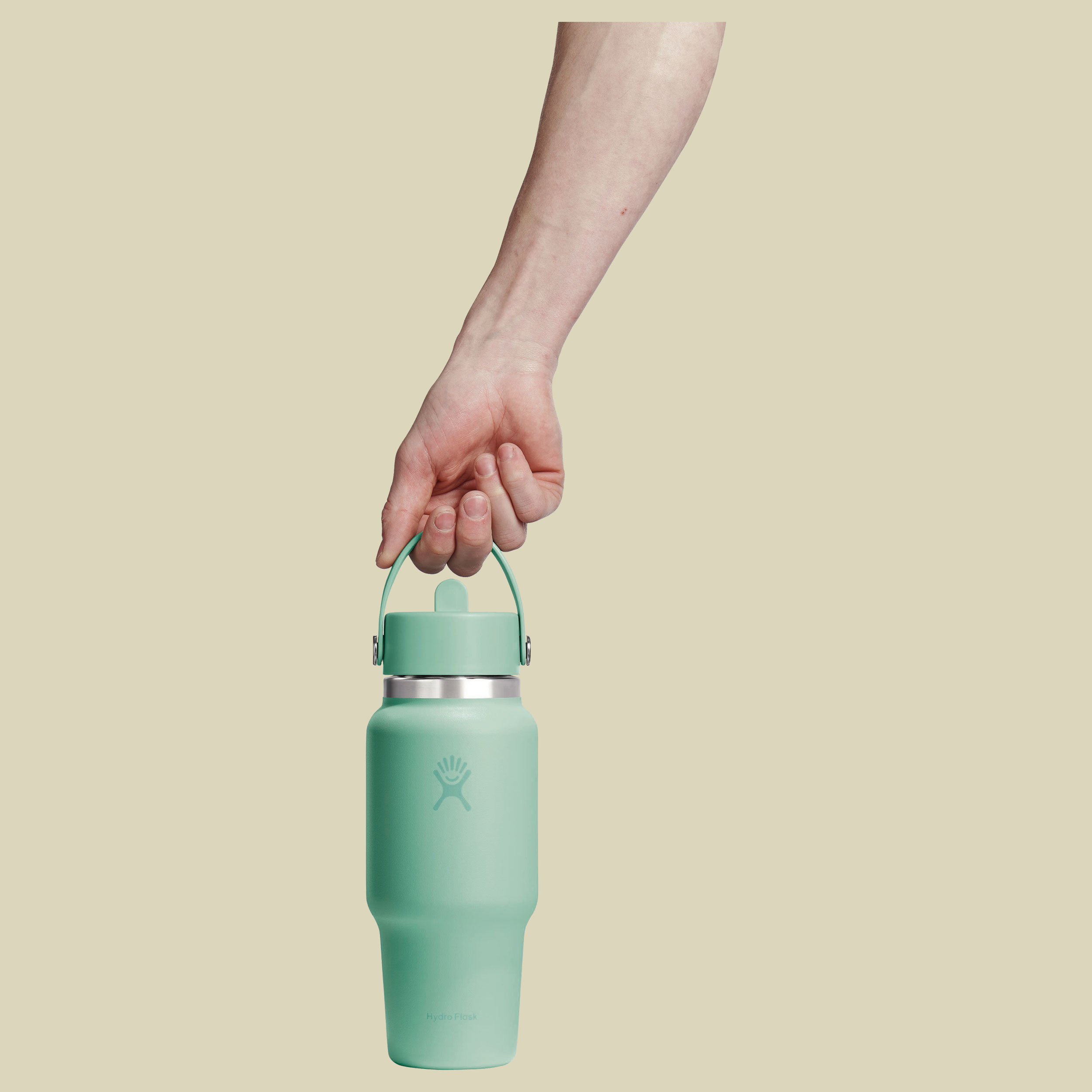 Wide Mouth Flex Straw Travel Bottle 24 oz grün - mermaid green