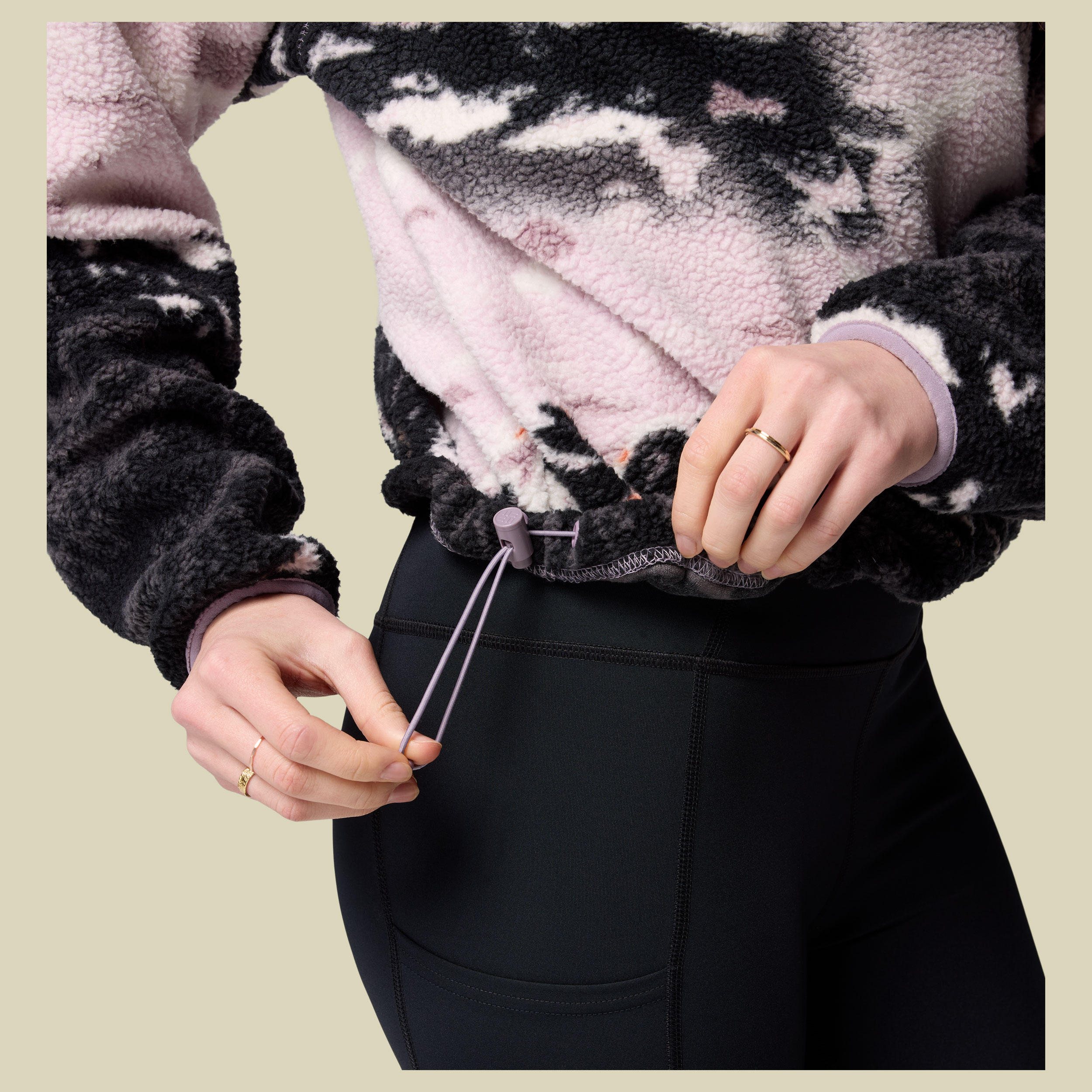 Helvetia II Printed Cropped Half Snap Women XS mehrfarbig dunkelbraun - Farbe shale purple sisters