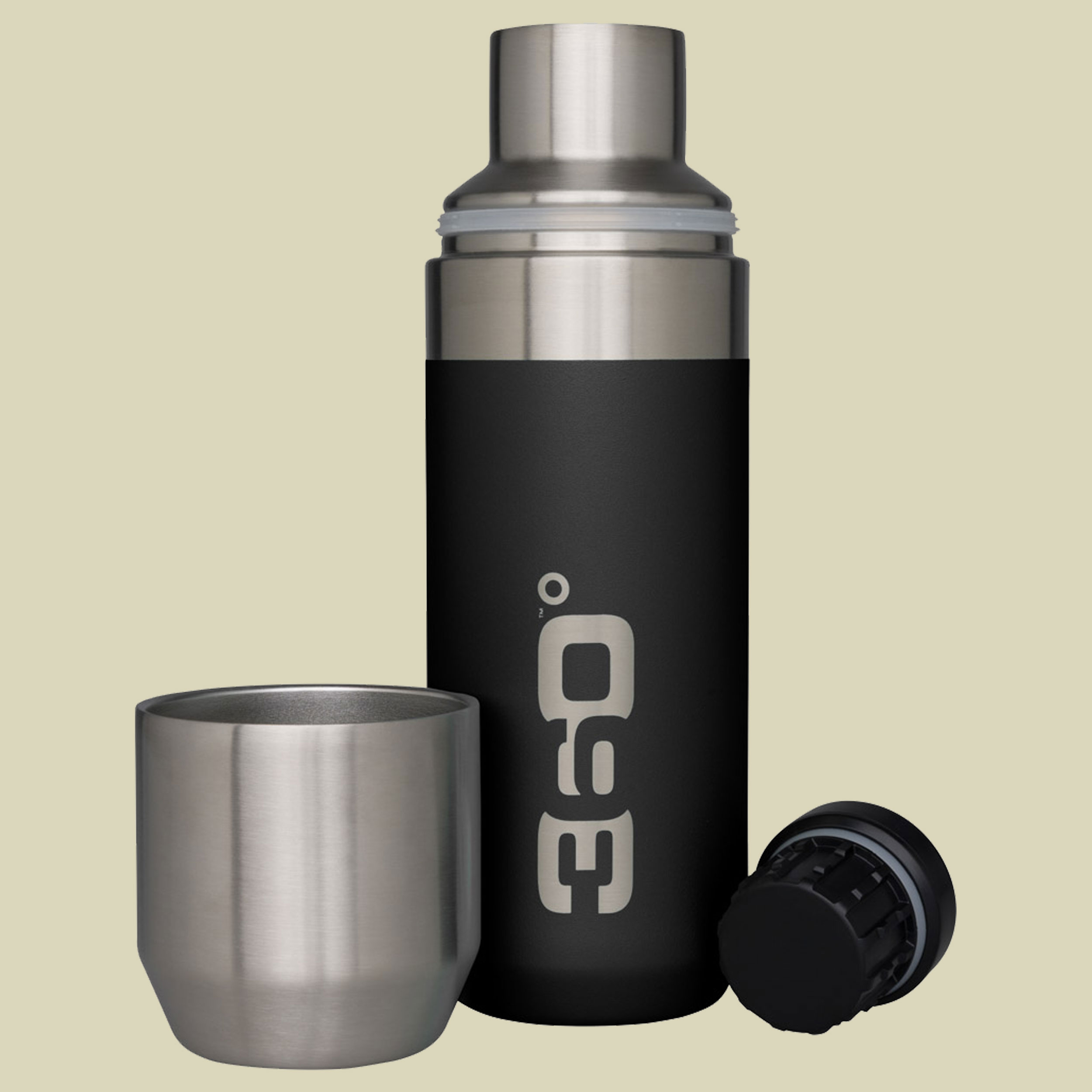 360° Vacuum Insulated Stainless Flask with Pour Through Cap Volumen 750 Farbe black