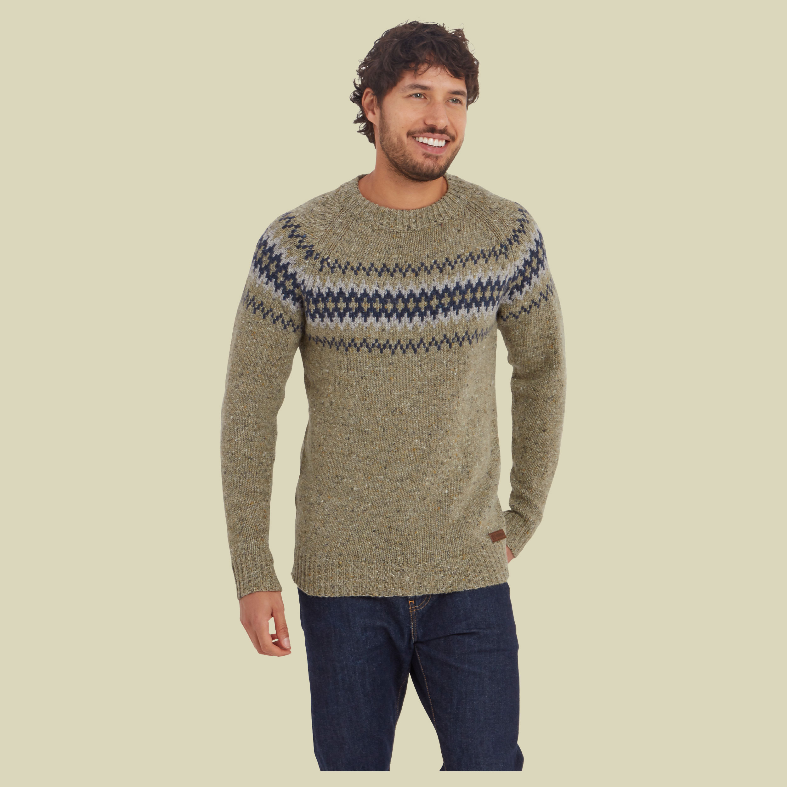 Dumji Crew Sweater Men braun2 XL - Farbe herb