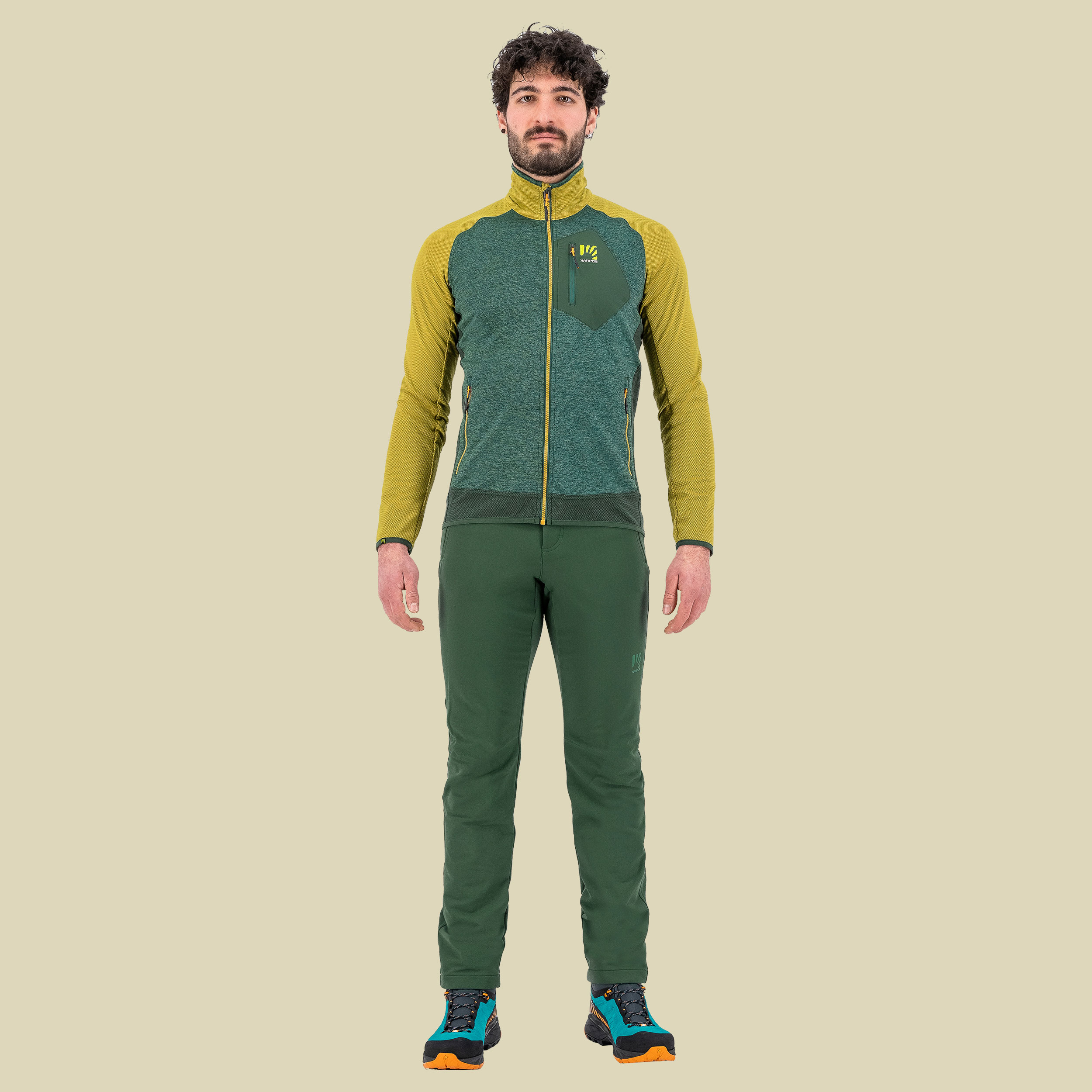 Odle Fleece Men Größe XXL Farbe jungle green/gold flake