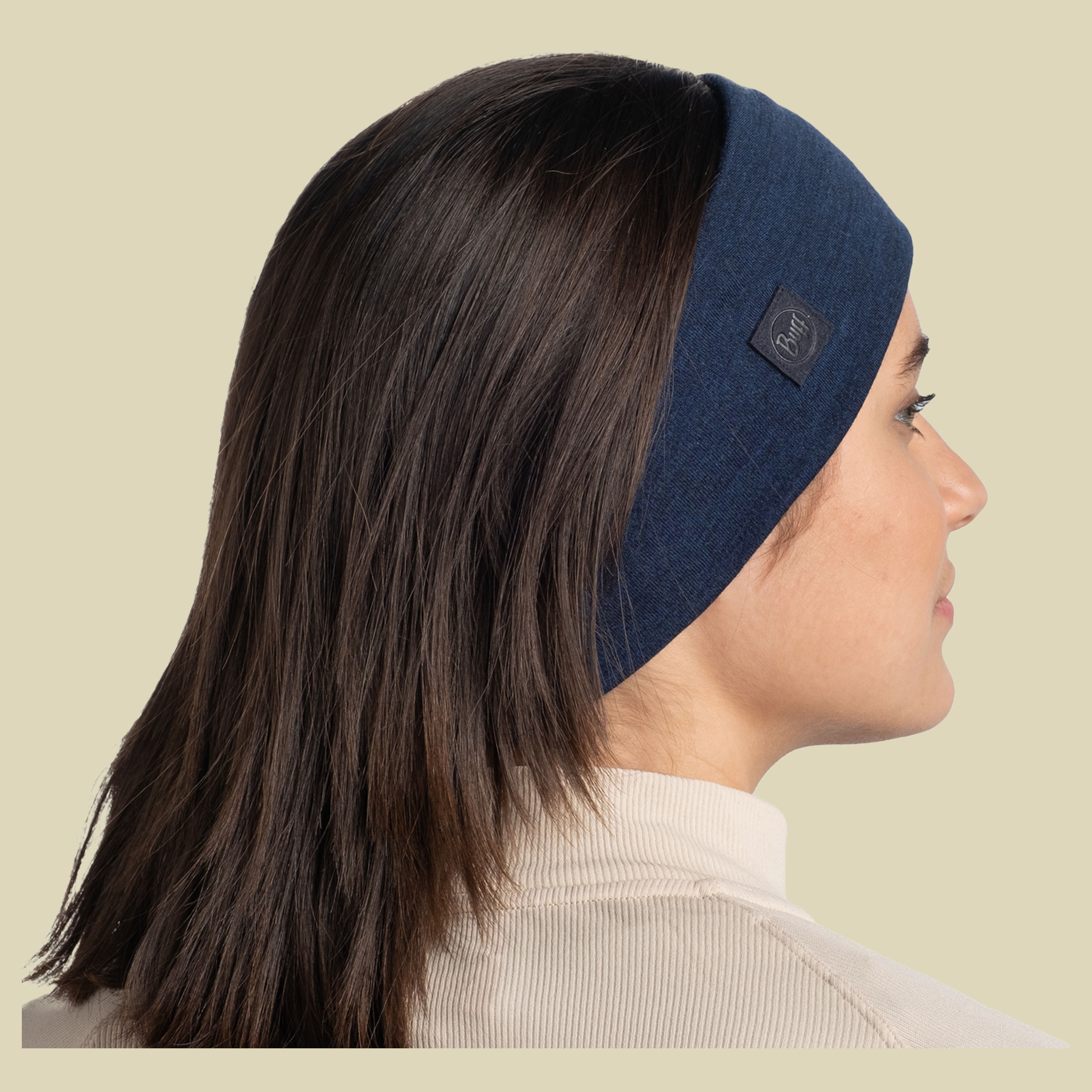 Merino Wide Headband Größe one size Farbe solid denim