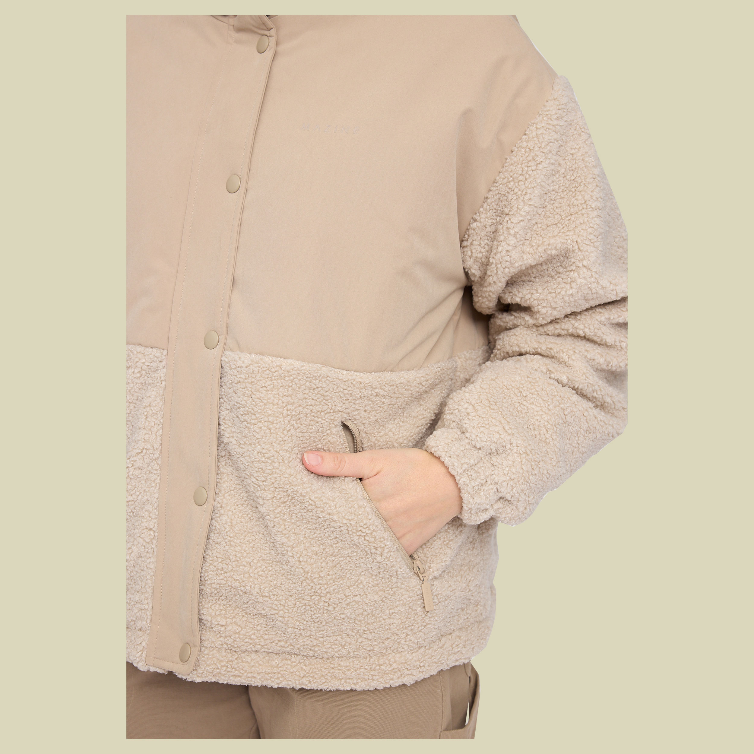 Fabric Blocking Jacket Women XS beige - Farbe oat/natural