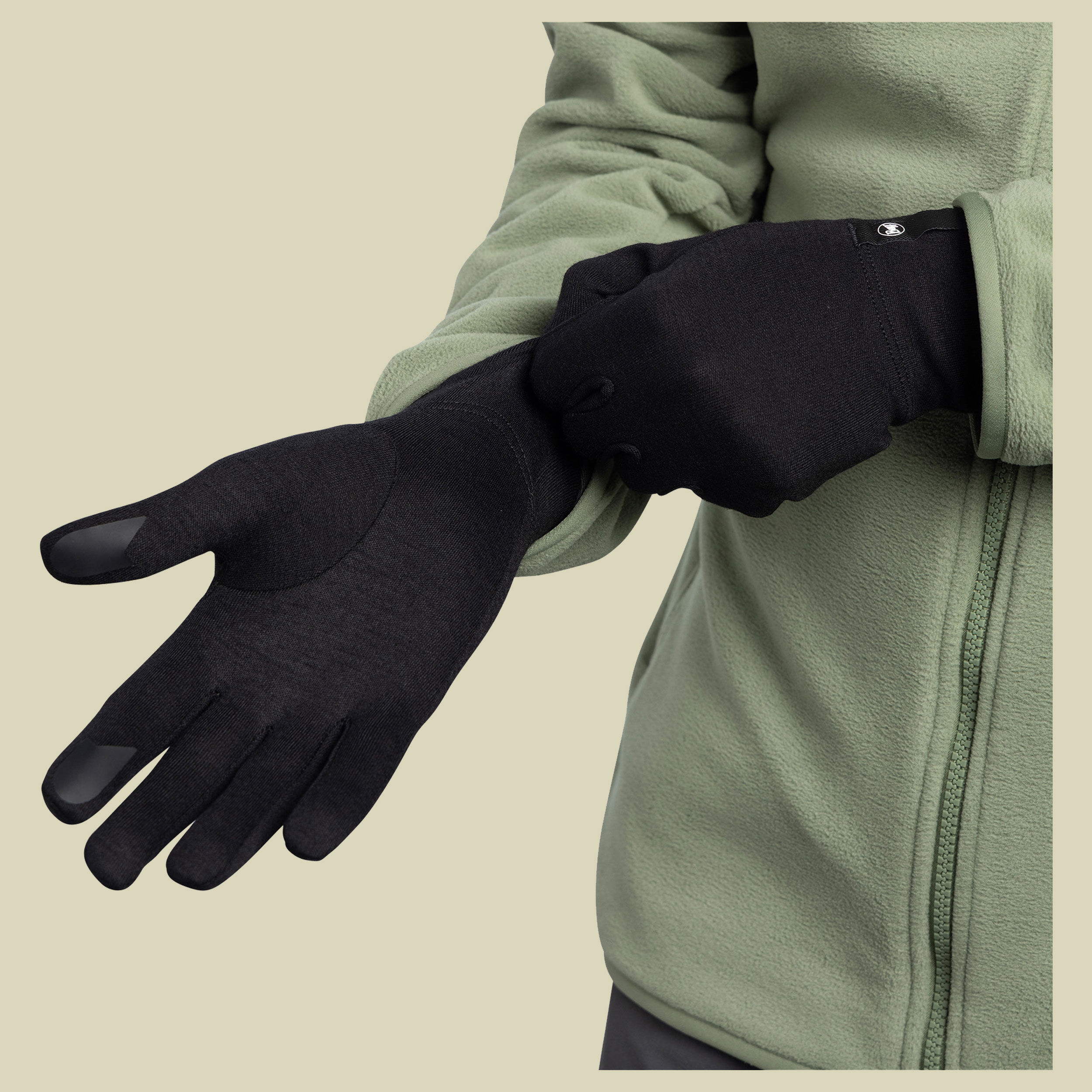 Merino Midweight Gloves L schwarz - GW black