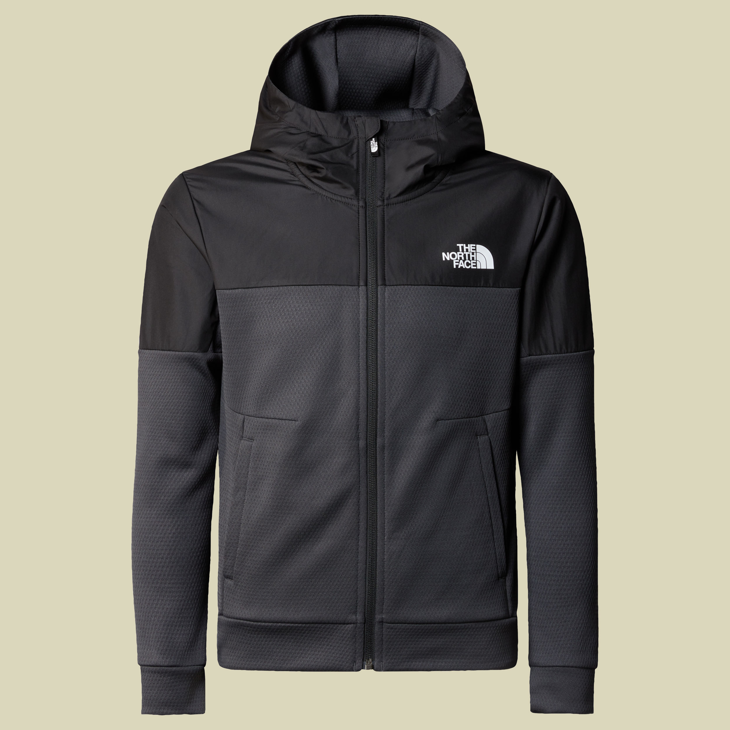 Boy`s Mountain Athletics Full Zip Hoodie S grau - asphalt grey-TNF black