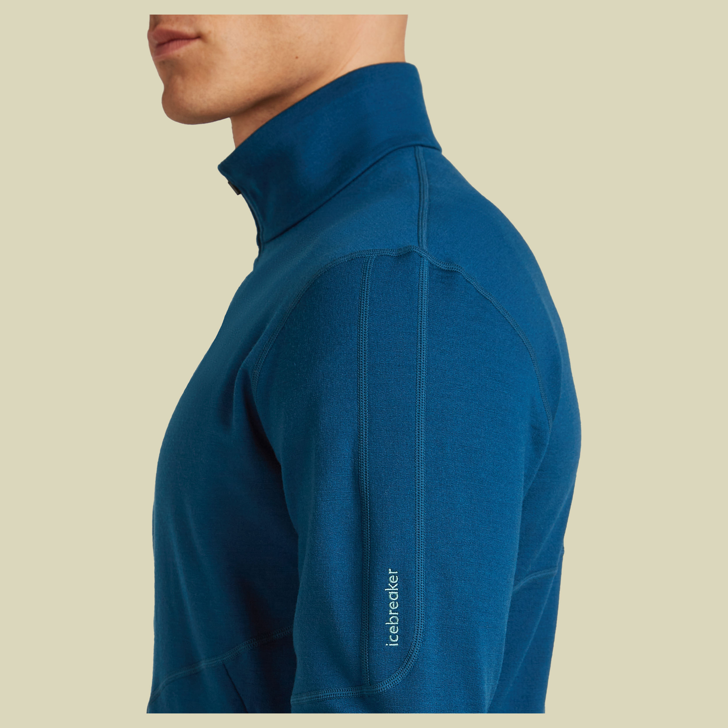 Merino 560 Realfleece Elemental II LS Zip Men blau XXL - atlantis