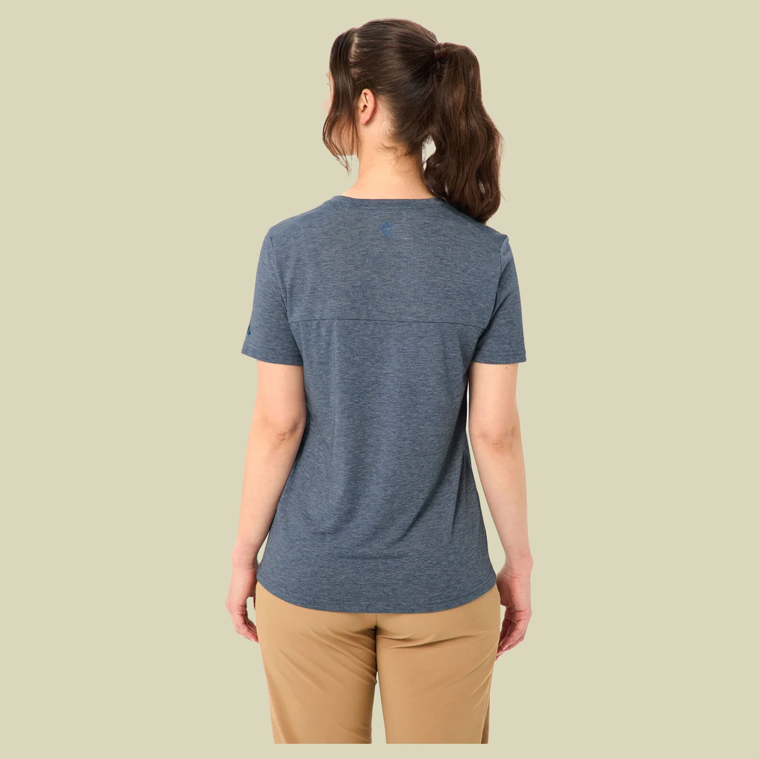 Skomer Print T-Shirt III Women 44 blau - dark sea uni