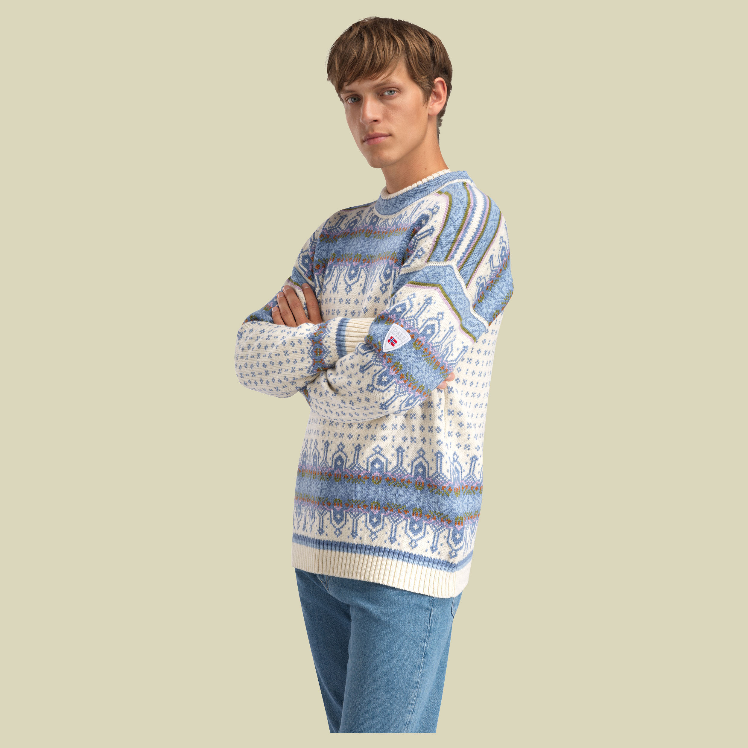 Albertville Masc. Sweater Men XL blau - offwhite blue shadow